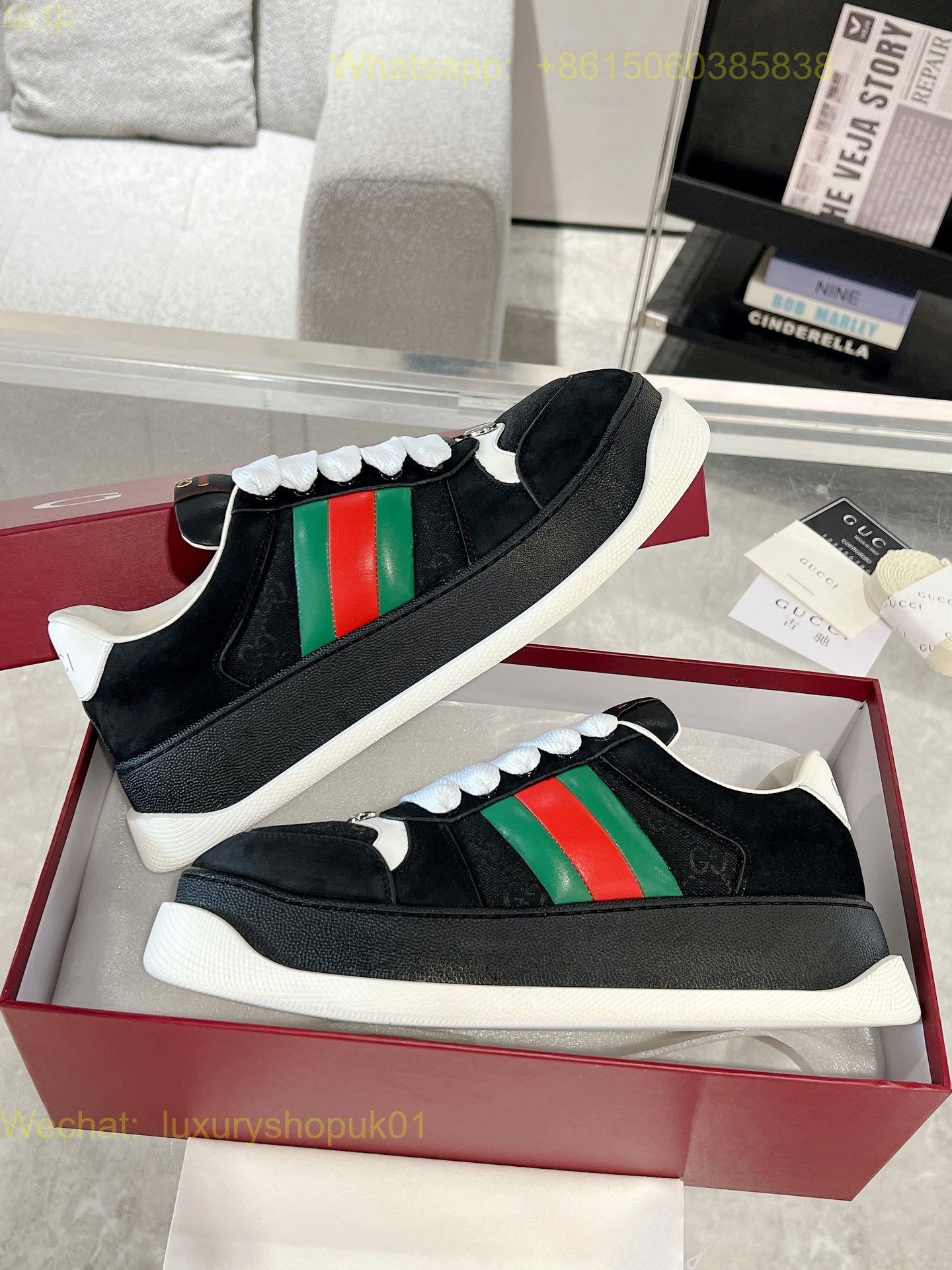 Gucci Screener Sneaker GG Canvas Women Mens Shoes
