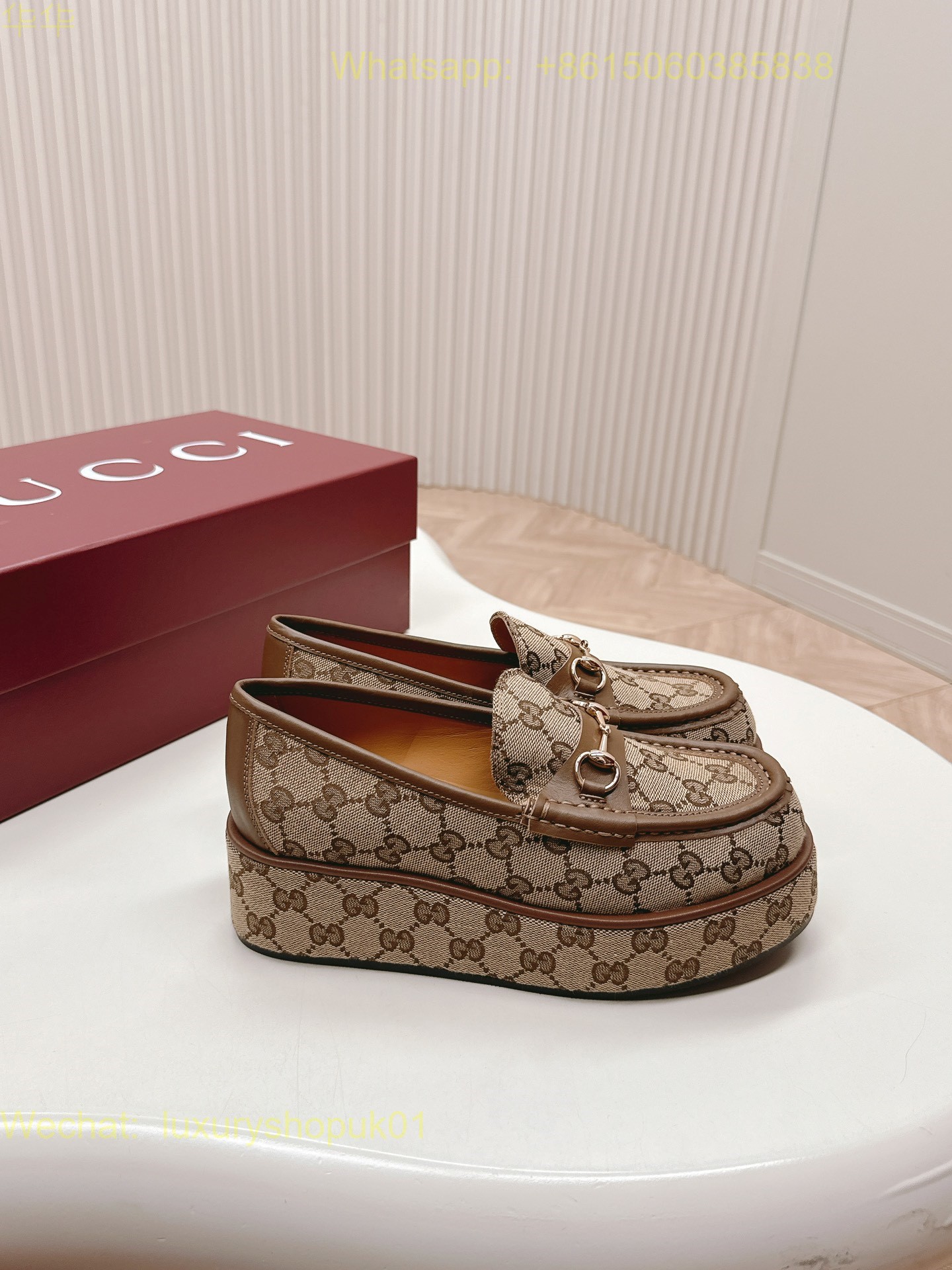 Gucci Horsebit Platform Loafer Women Shoes