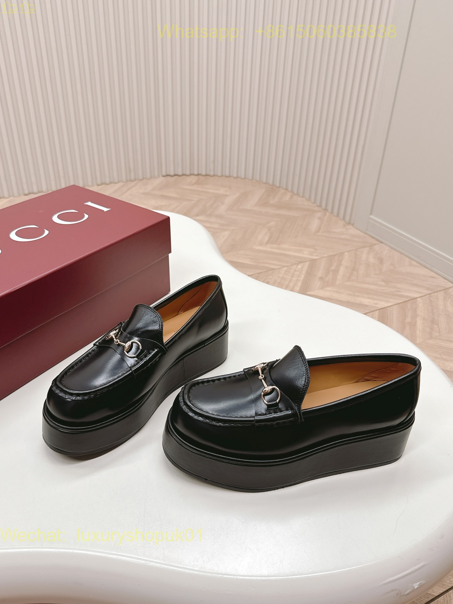 Gucci Horsebit Platform Loafer Women Shoes