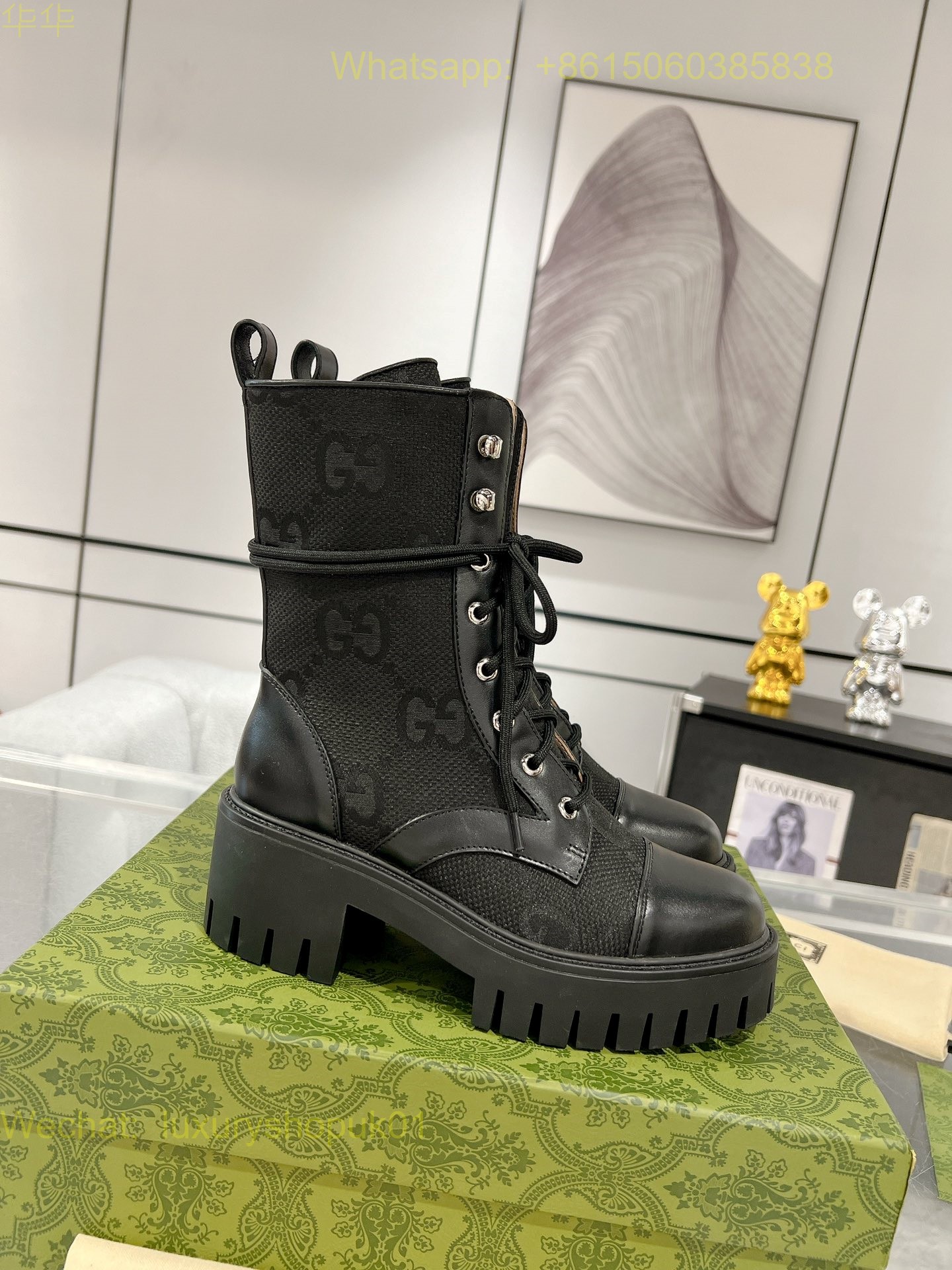 Gucci lace up Ankle Boot Women Shoes