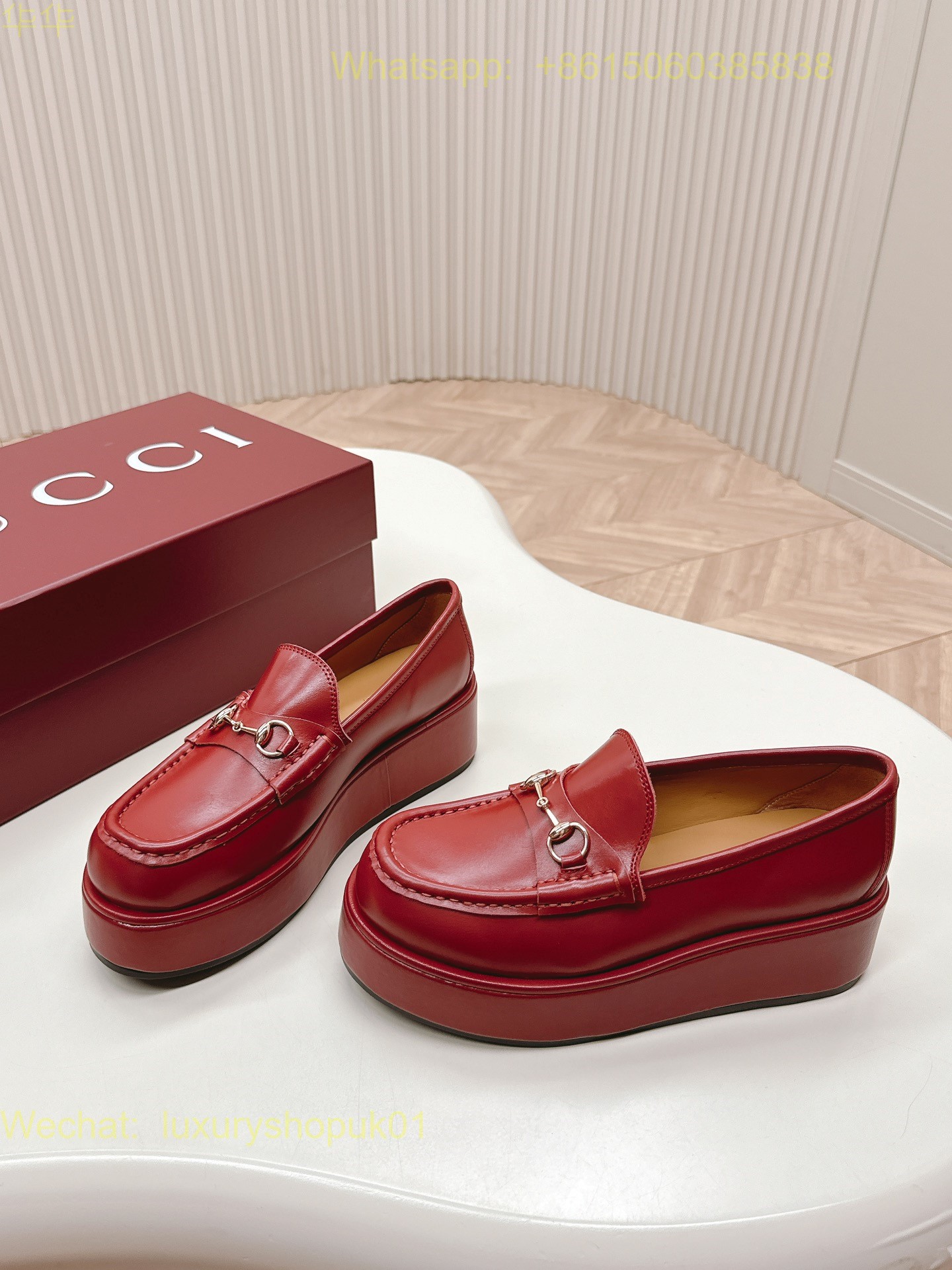 Gucci Horsebit Platform Loafer Women Shoes
