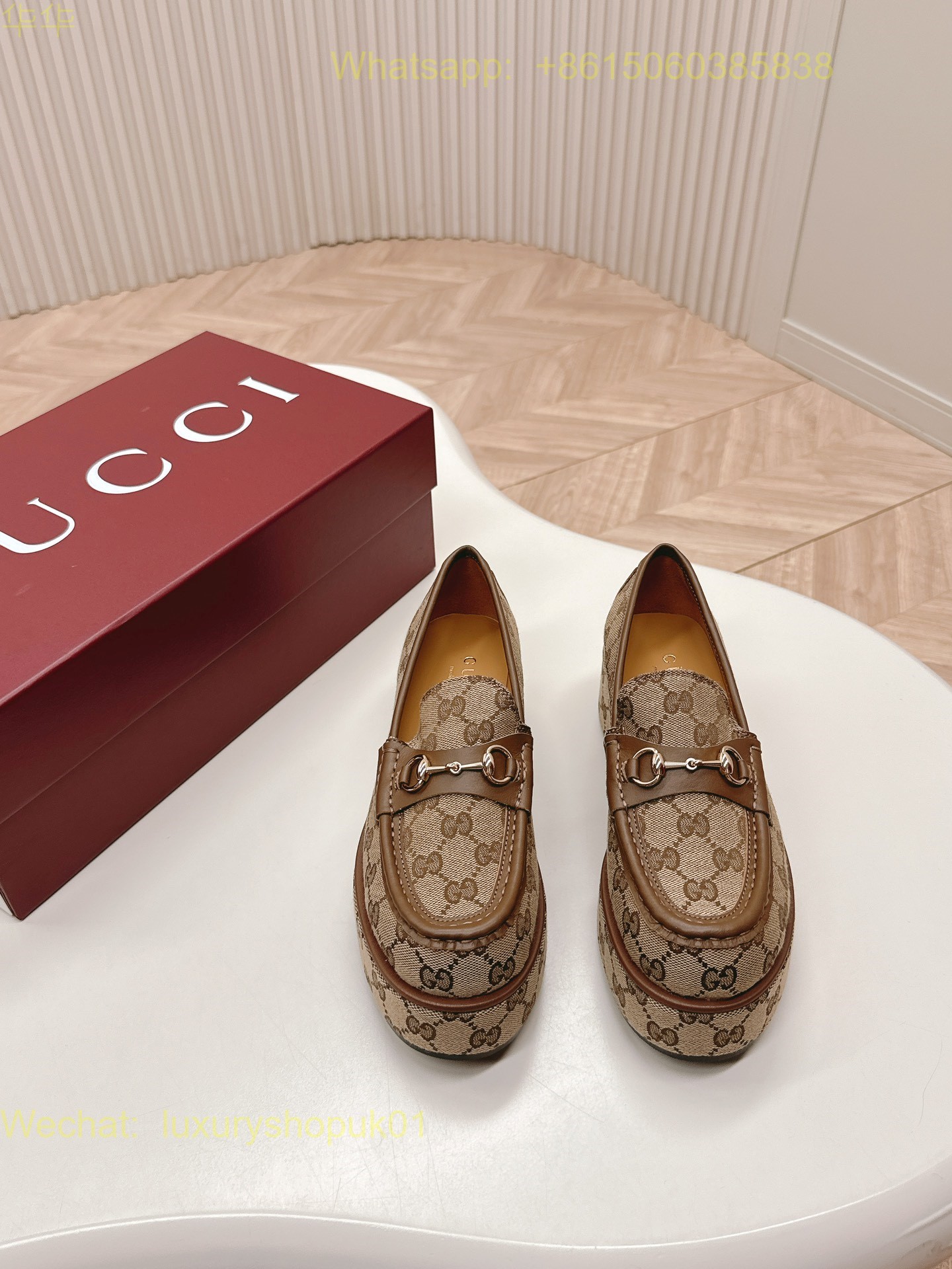 Gucci Horsebit Platform Loafer Women Shoes