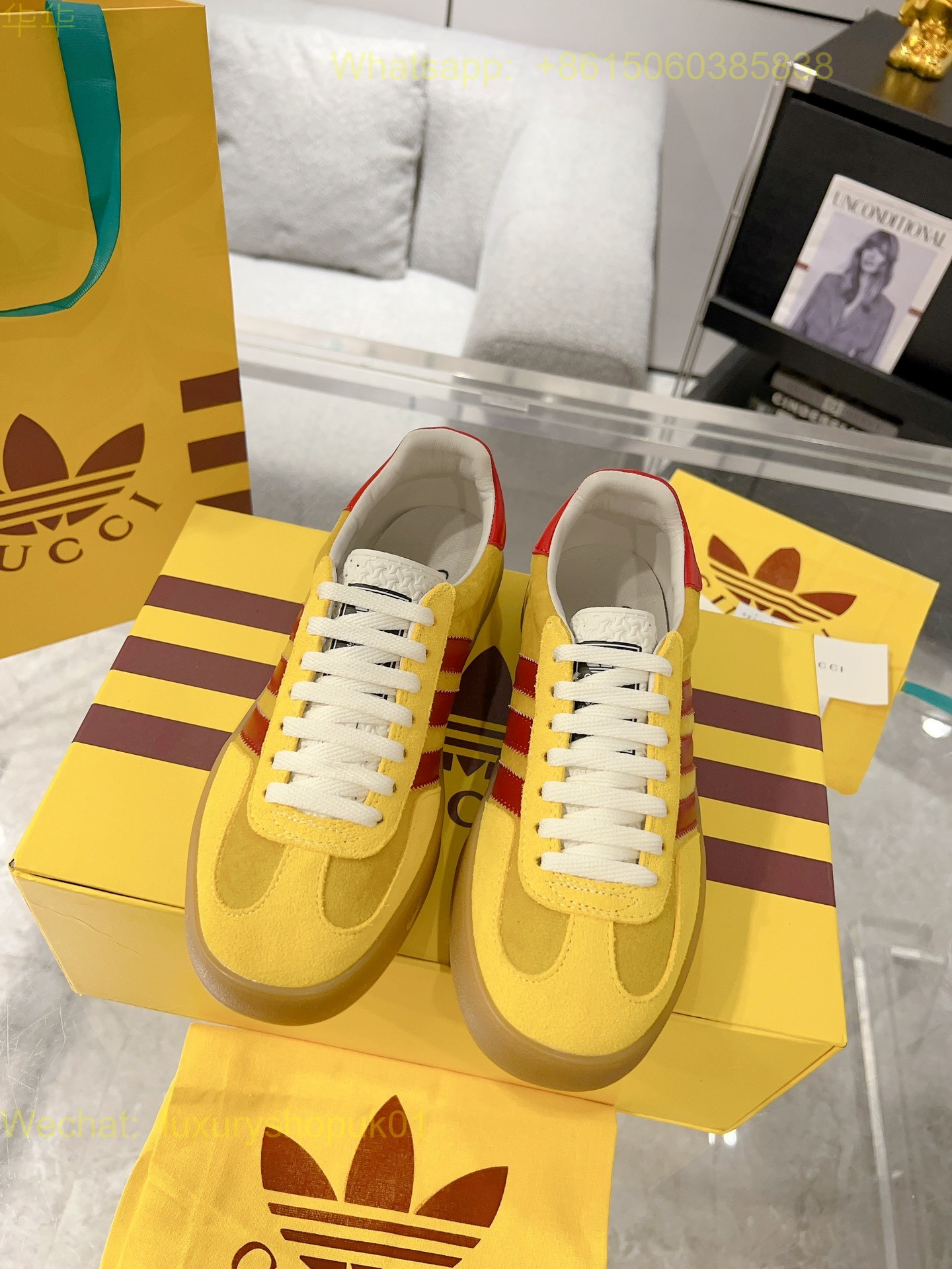 Adidas x Gucci Gazelle sneaker Mens Women Shoes