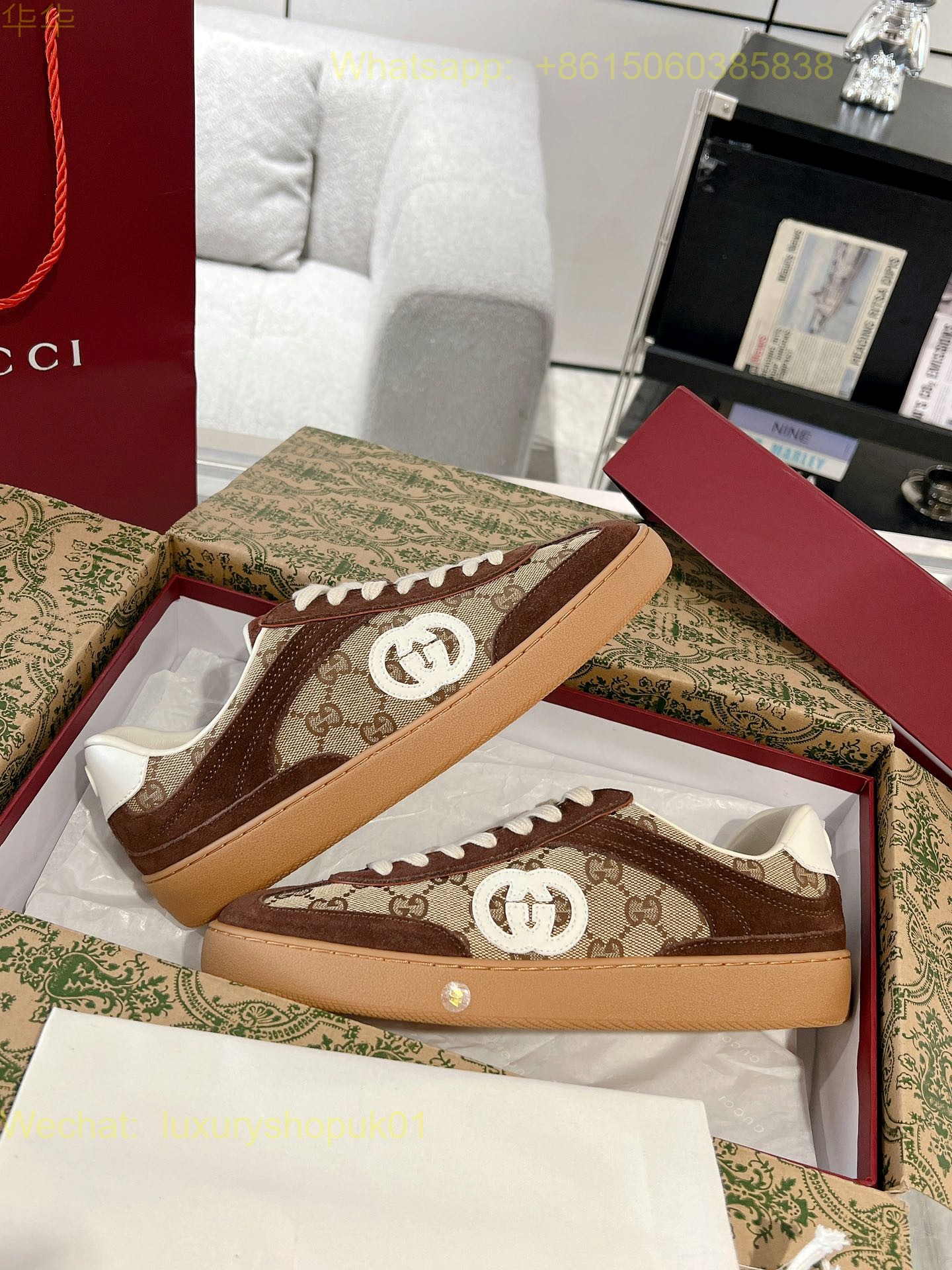 Gucci GG Logo Sneaker Mens Women Shoes