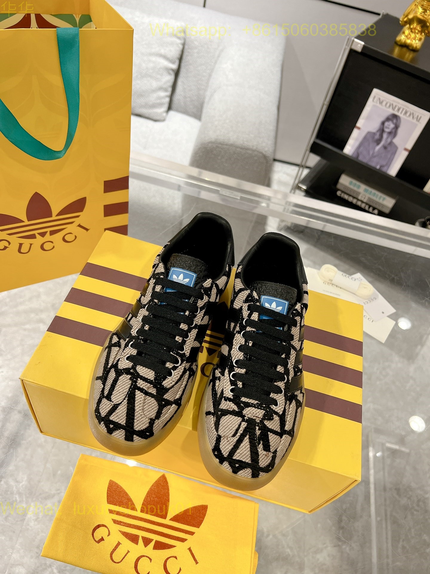 Adidas x Gucci Gazelle sneaker Mens Women Shoes