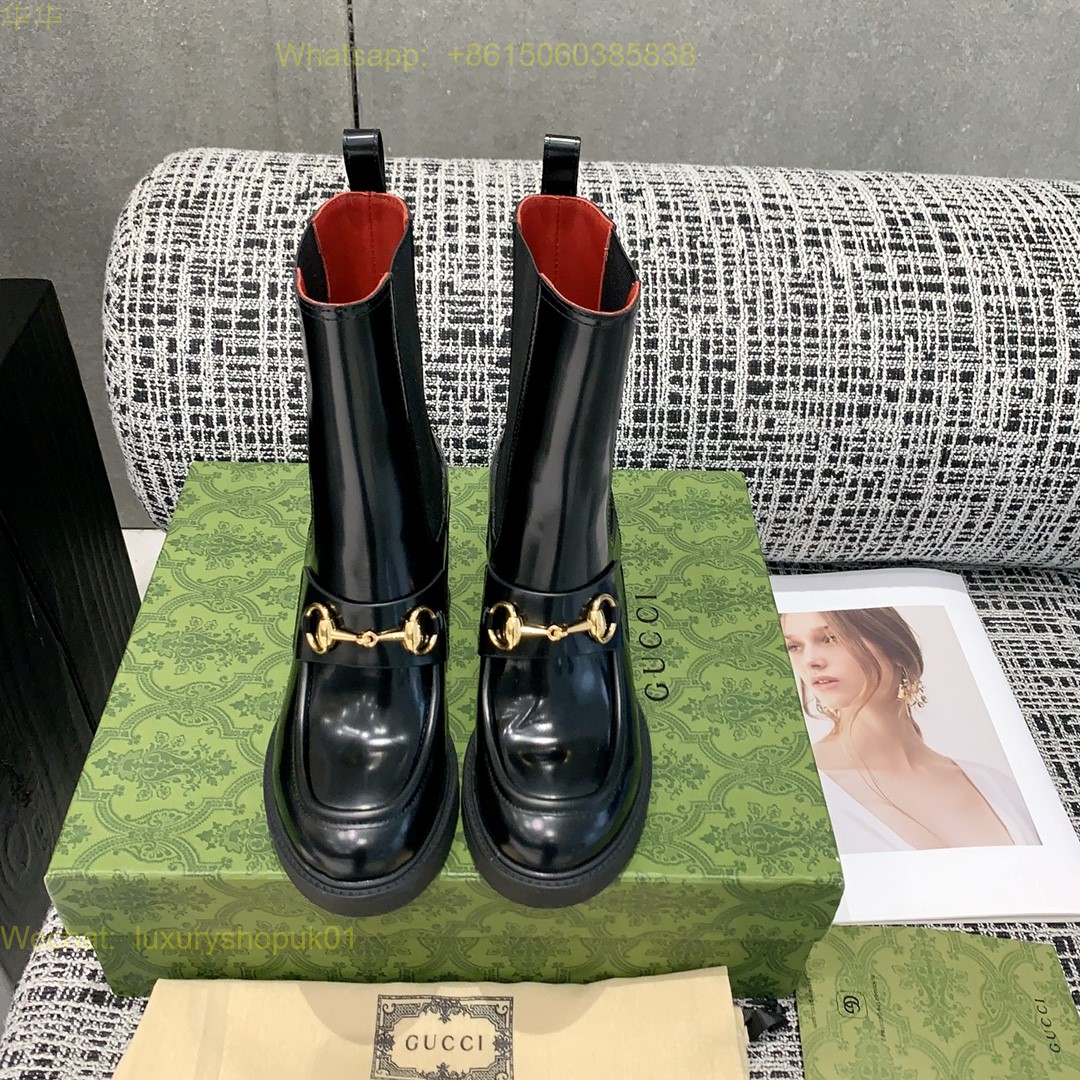 Gucci Horsebit Leather Platform Loafer 9cm High heels wedges Women Shoes