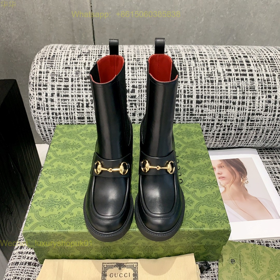 Gucci Horsebit Platform Boots High heels Women Shoes