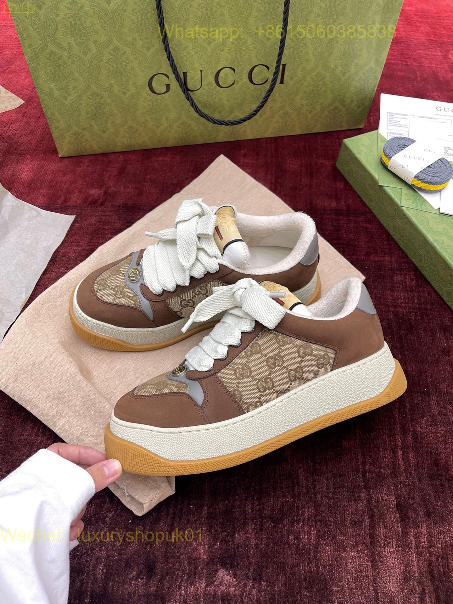 Gucci Screener platform Sneaker GG Canvas Women Shoes