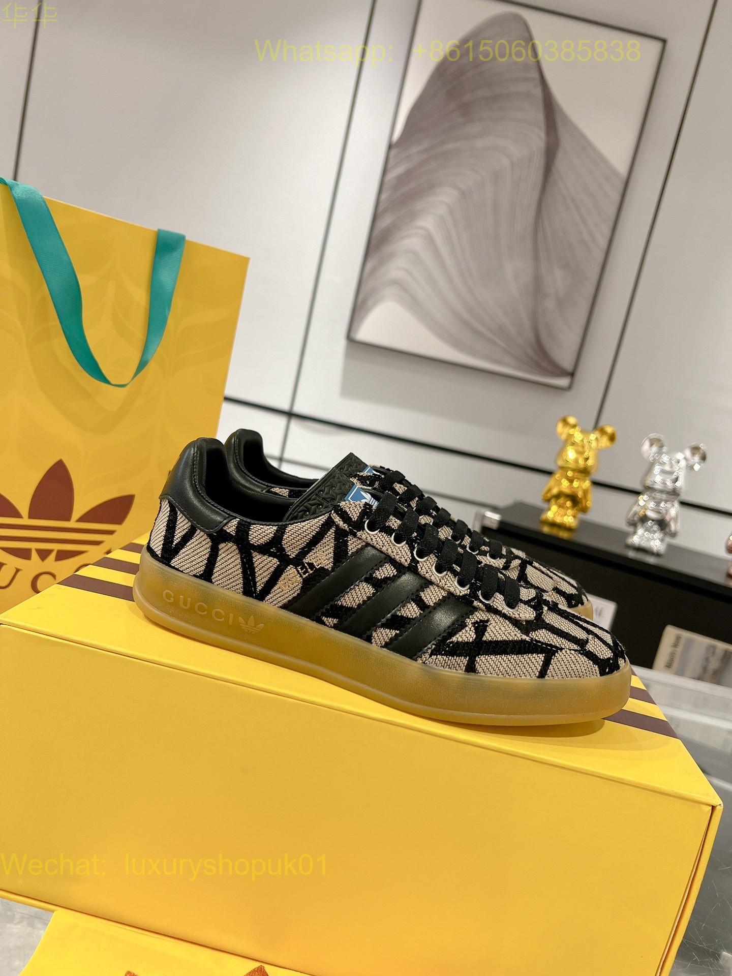 Adidas x Gucci Gazelle sneaker Mens Women Shoes