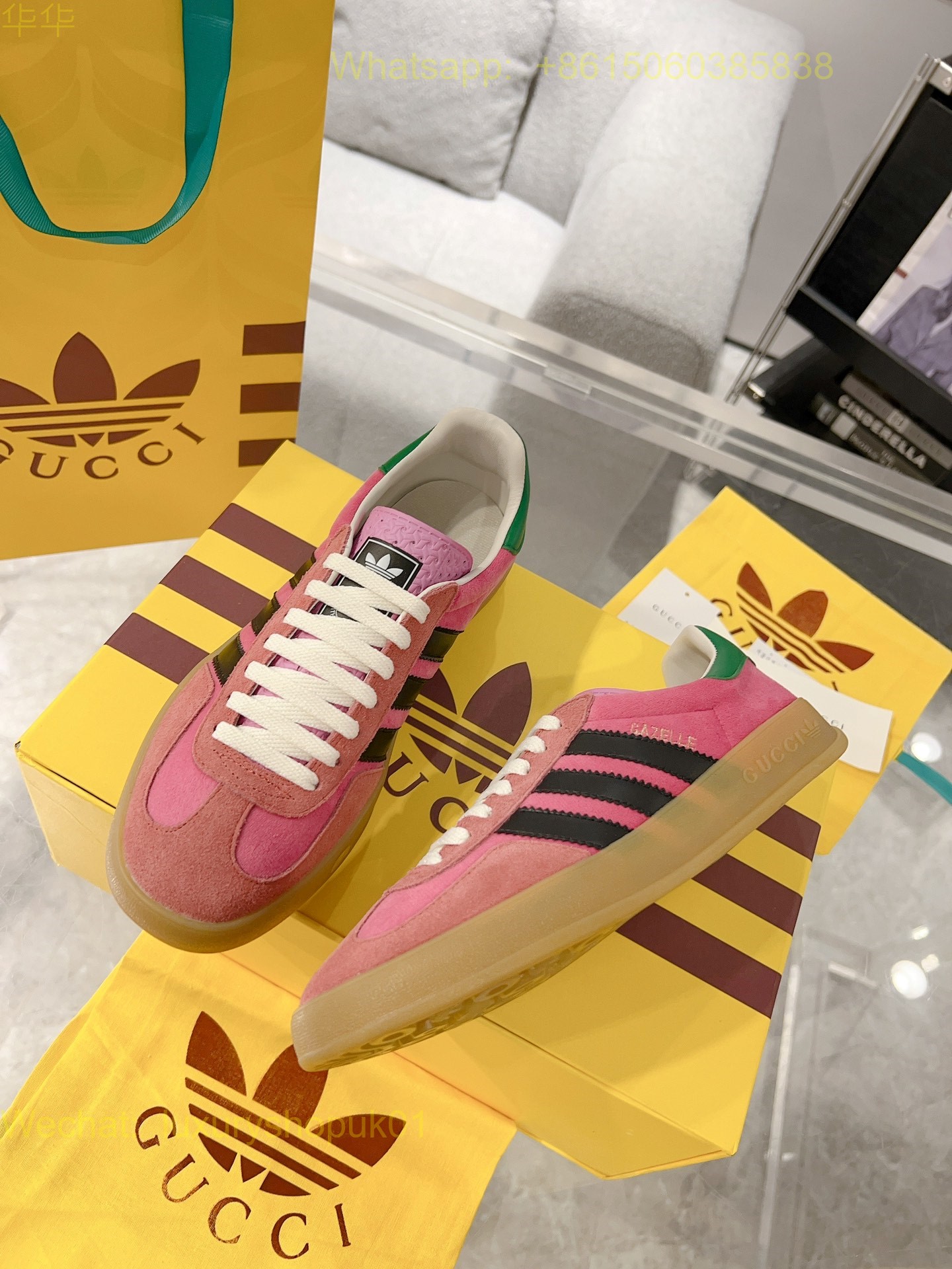 Adidas x Gucci Gazelle sneaker Mens Women Shoes