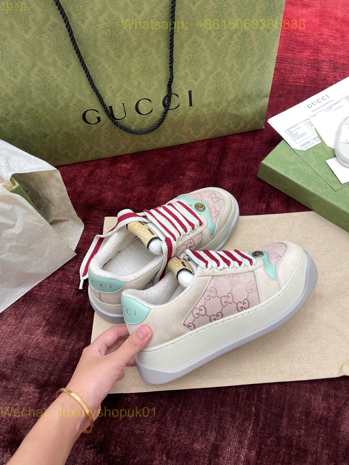 Gucci Screener platform Sneaker GG Canvas Women Shoes