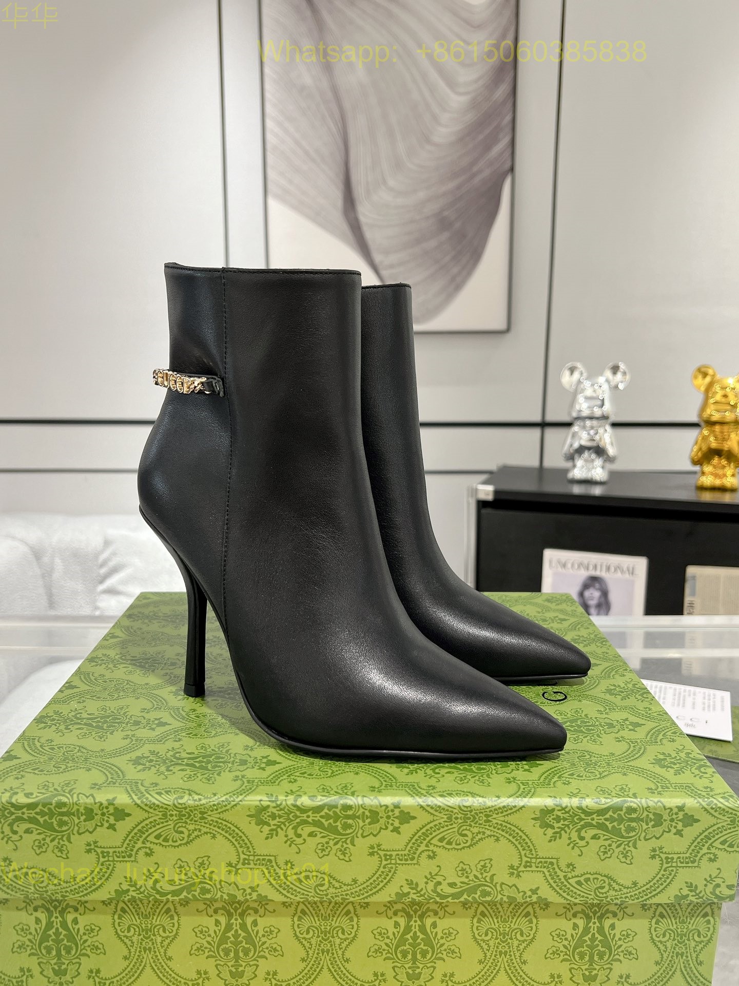 Gucci Chain Ankle Boot Women Shoes