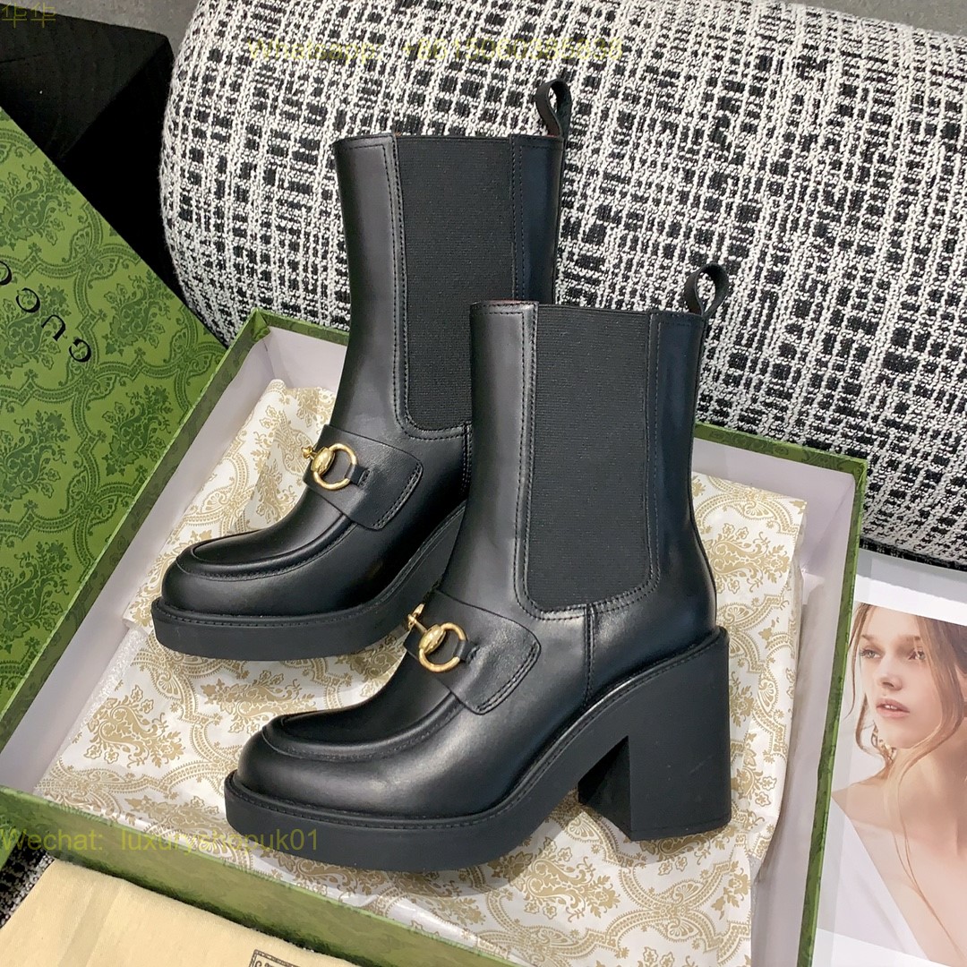 Gucci Horsebit Platform Boots High heels Women Shoes
