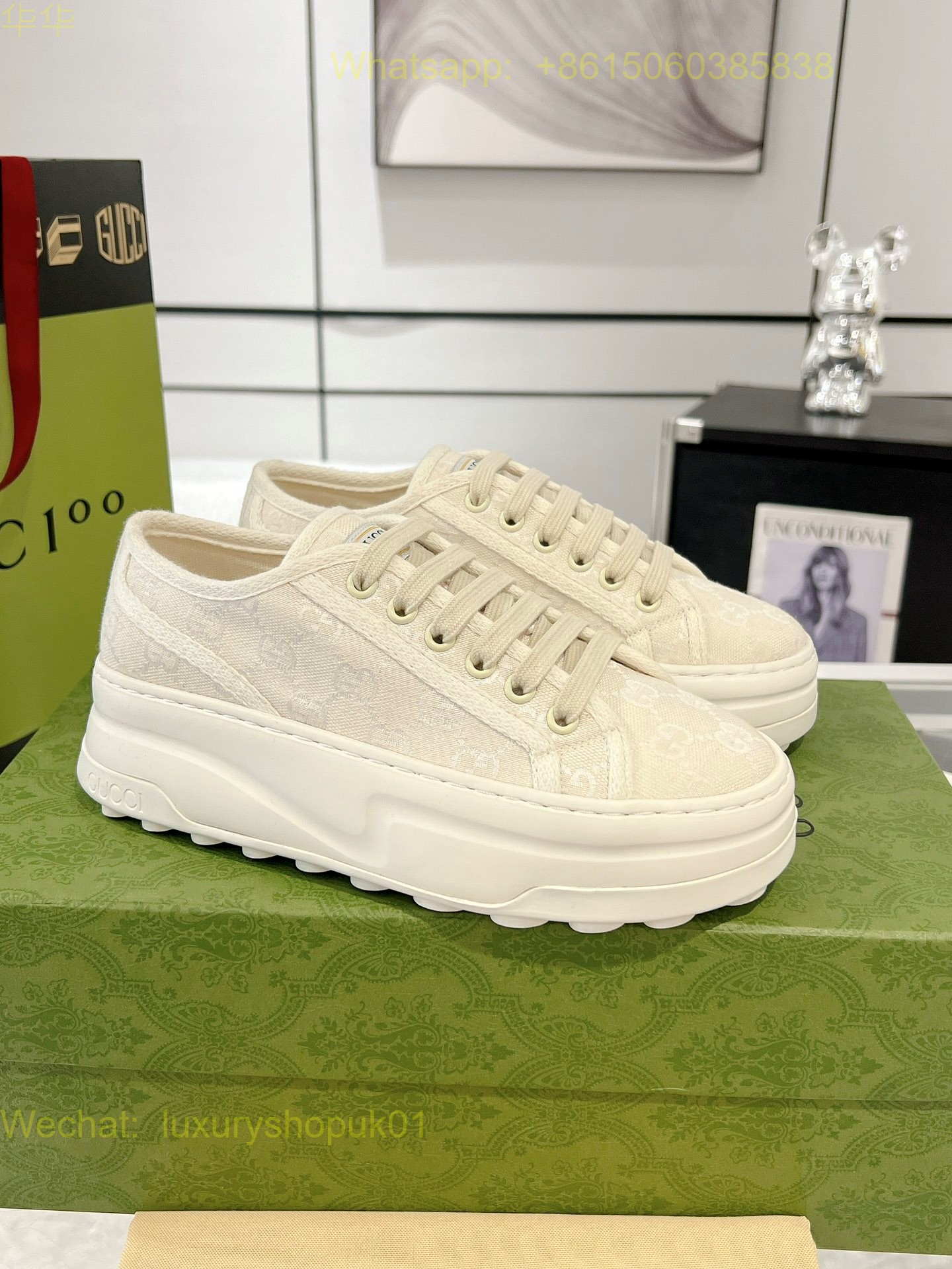 Gucci Leather platform Sneaker Women Shoes