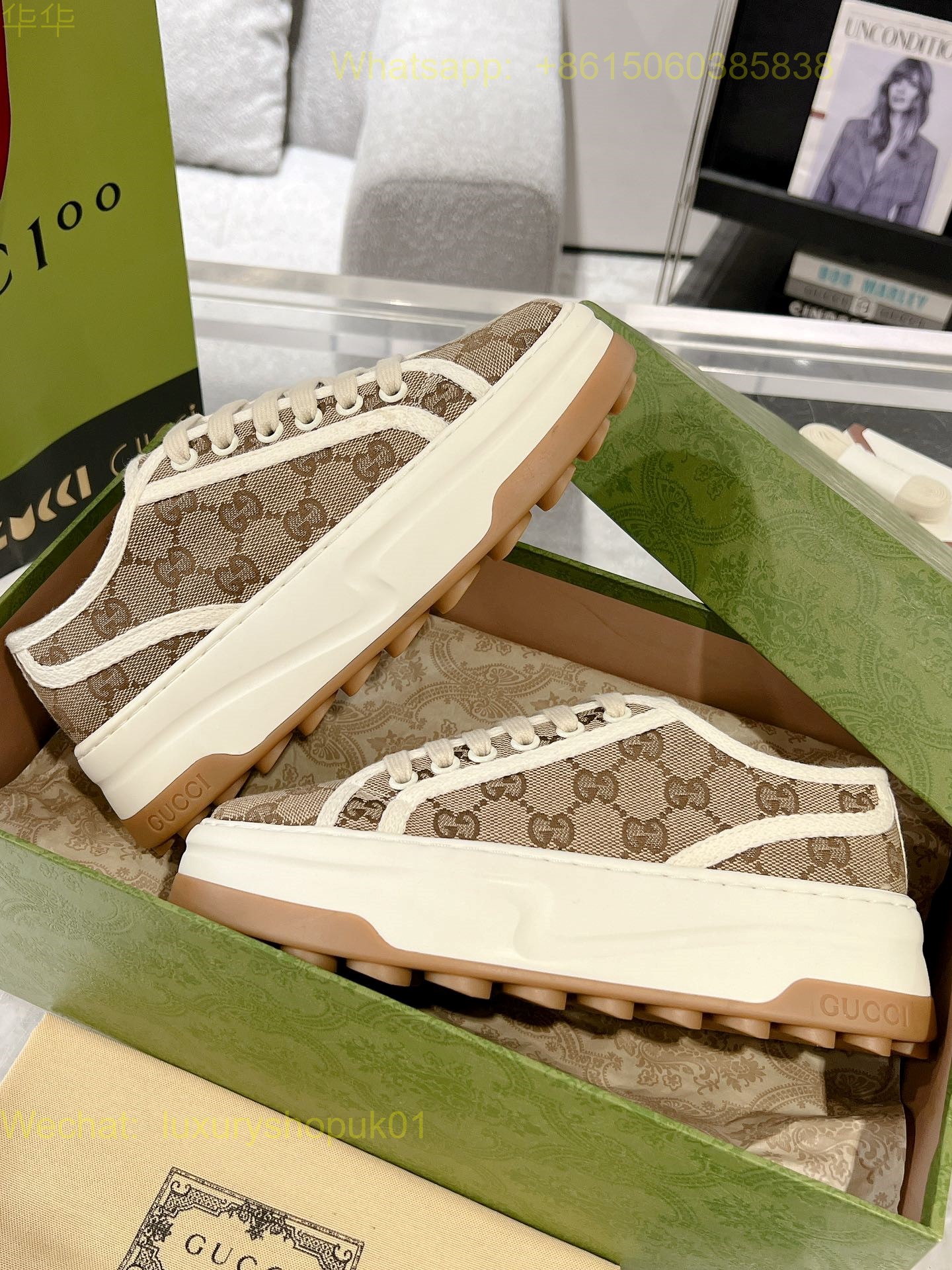 Gucci Leather platform Sneaker Women Shoes