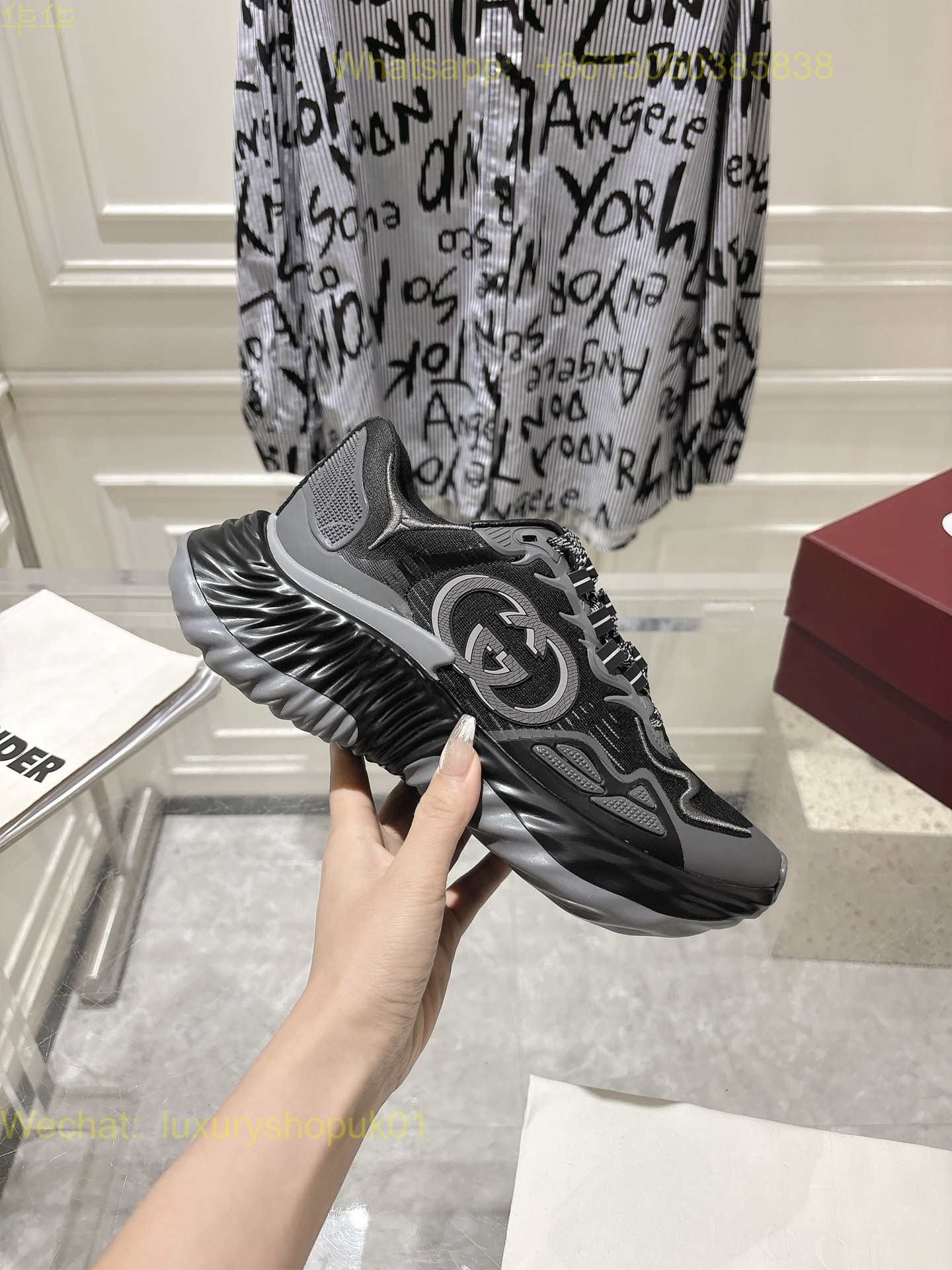 Gucci Ripple Sneaker Mens Women GG Shoes