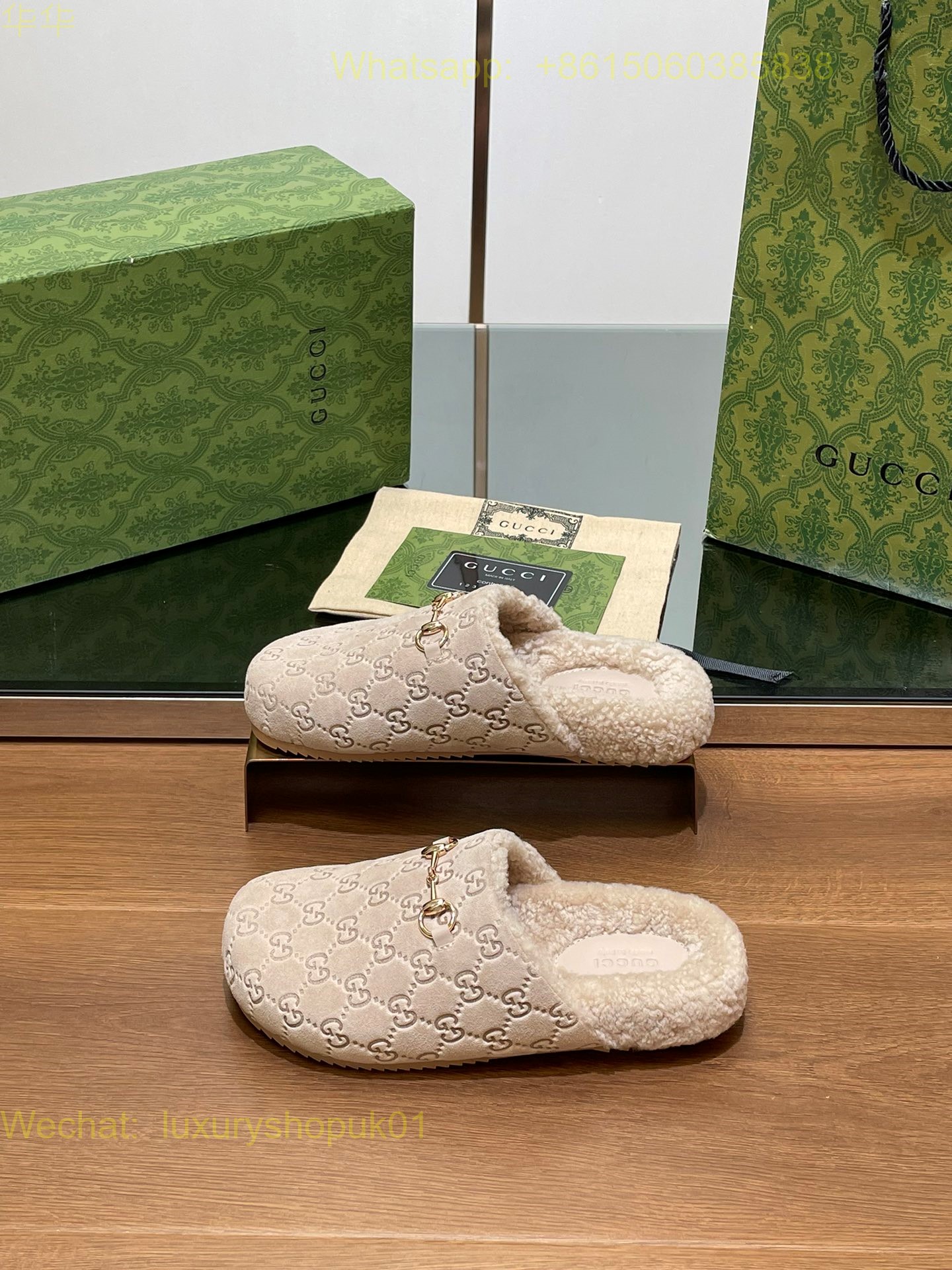 Gucci Horsebit Slip On Mules Princetown Fur Shearling Slippers Mens Women Shoes