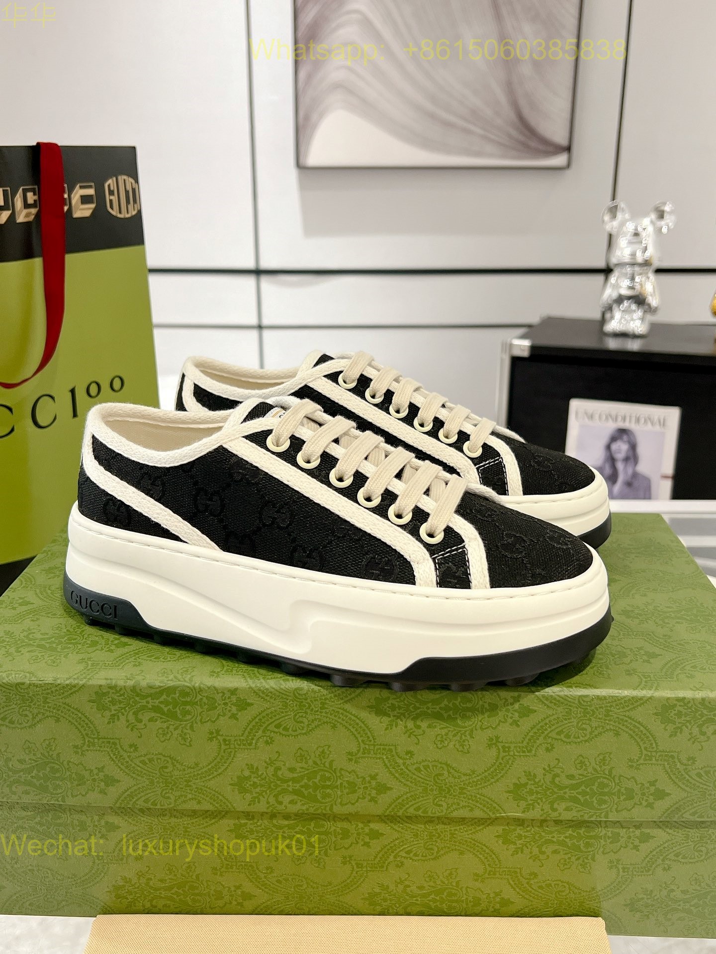 Gucci Leather platform Sneaker Women Shoes