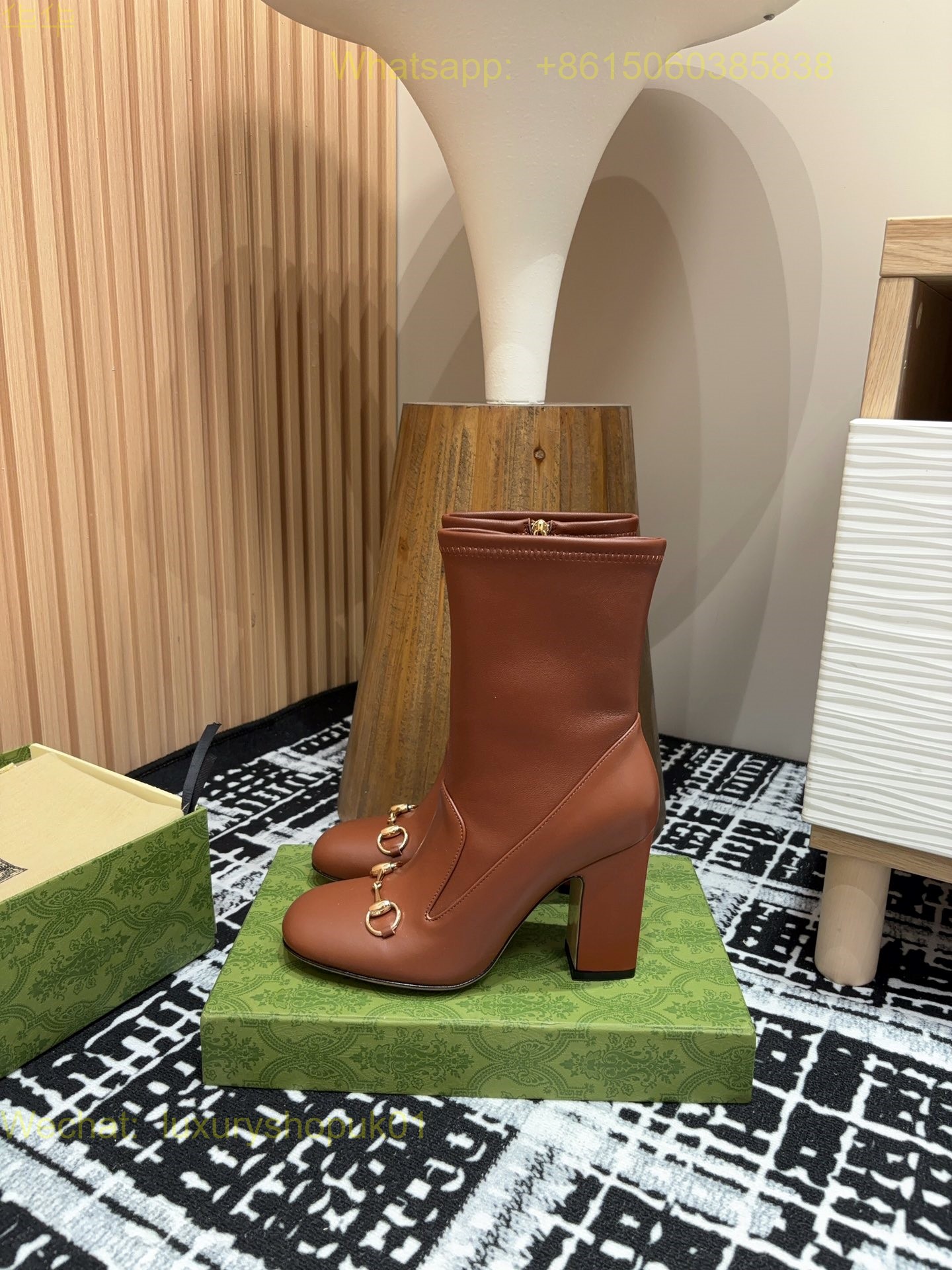 Gucci Horsebit Platform Boots High heels Women Shoes