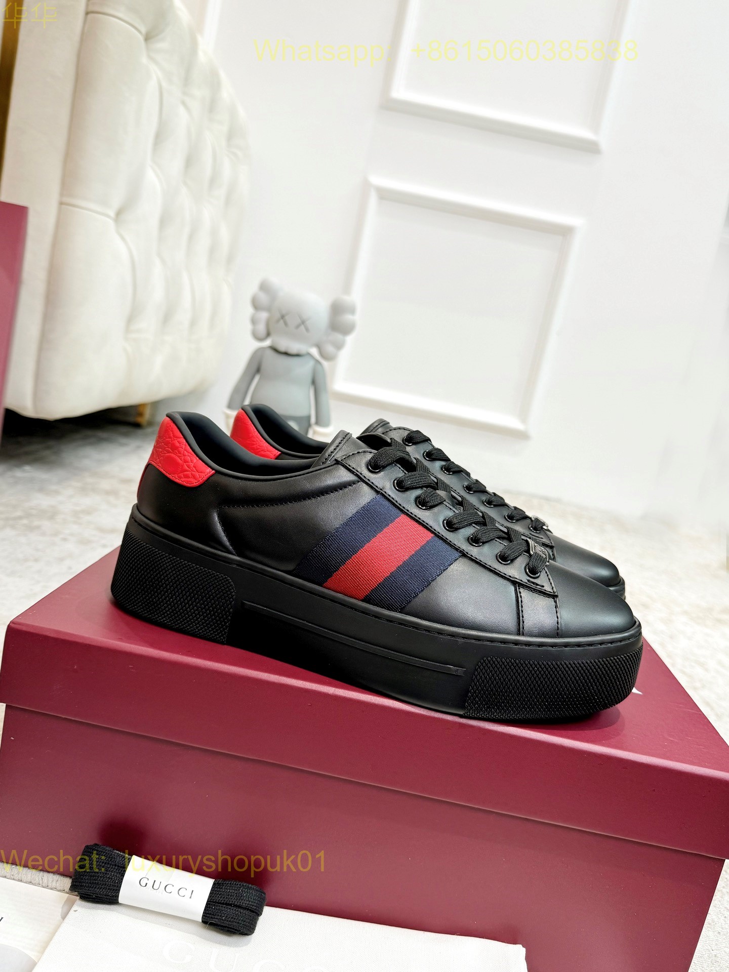Gucci Ace GG Canvas Interlocking G sneakers Mens Women Shoes