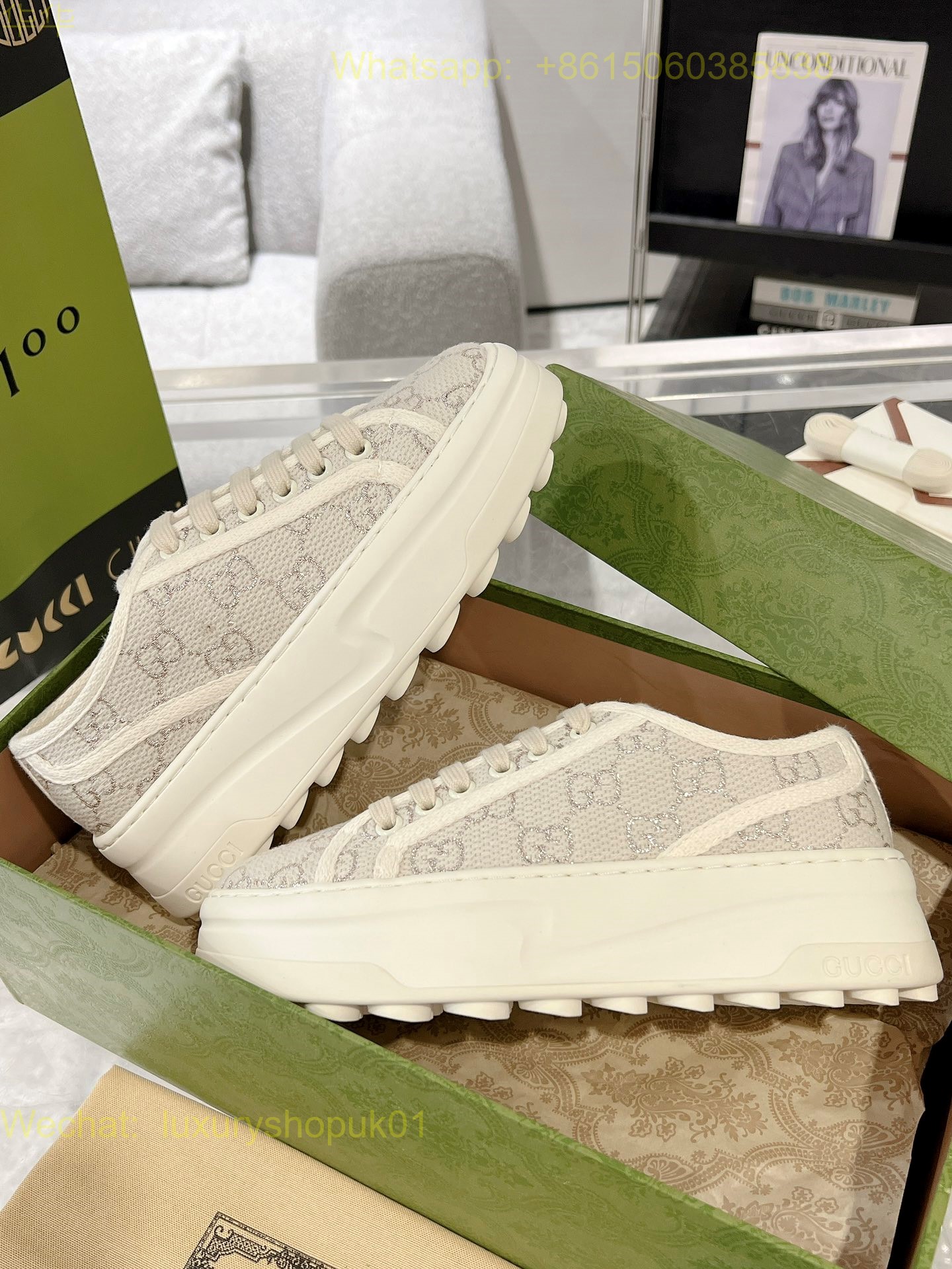 Gucci Leather platform Sneaker Women Shoes