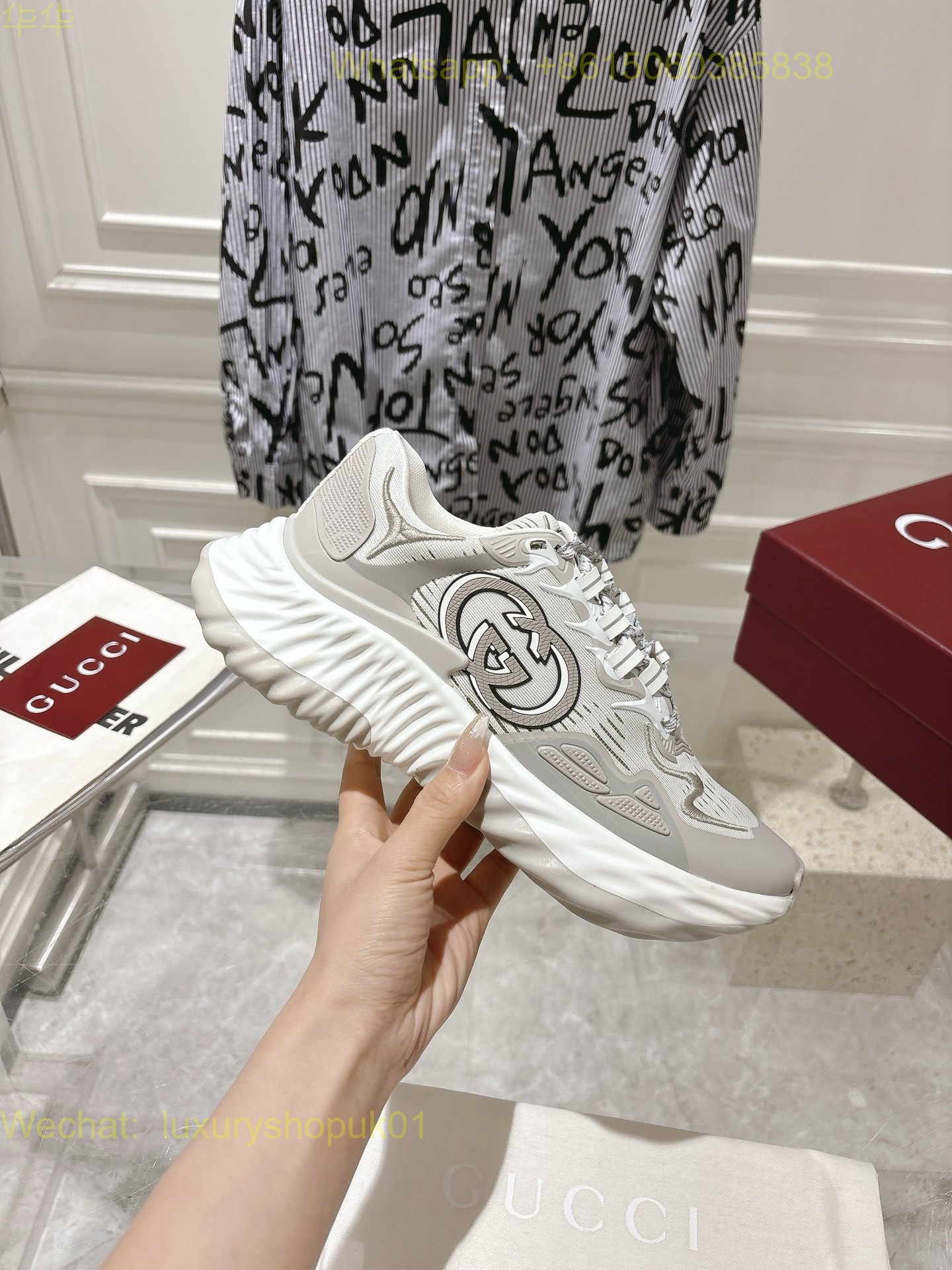 Gucci Ripple Sneaker Mens Women GG Shoes