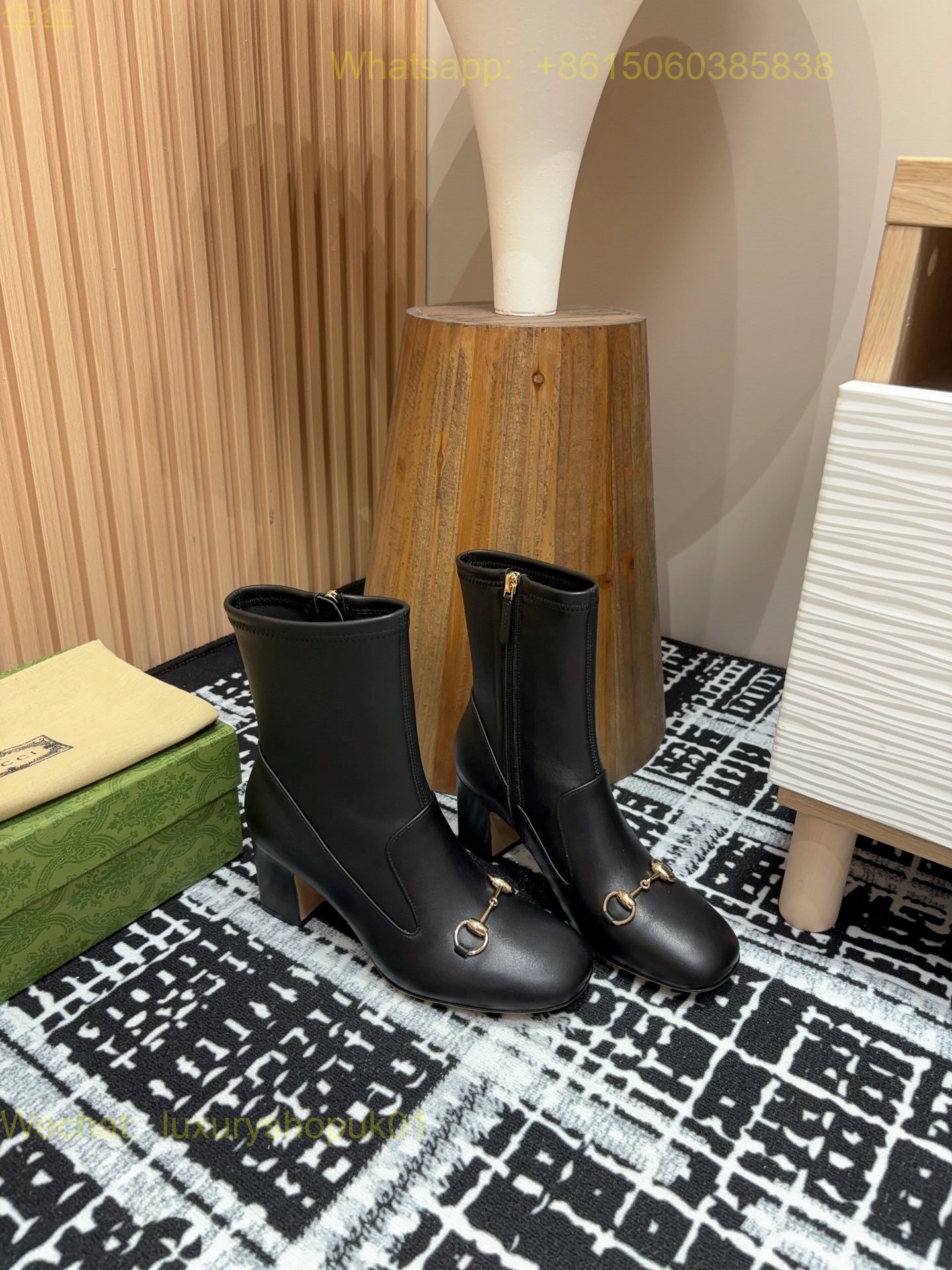 Gucci Horsebit Platform Boots High heels Women Shoes