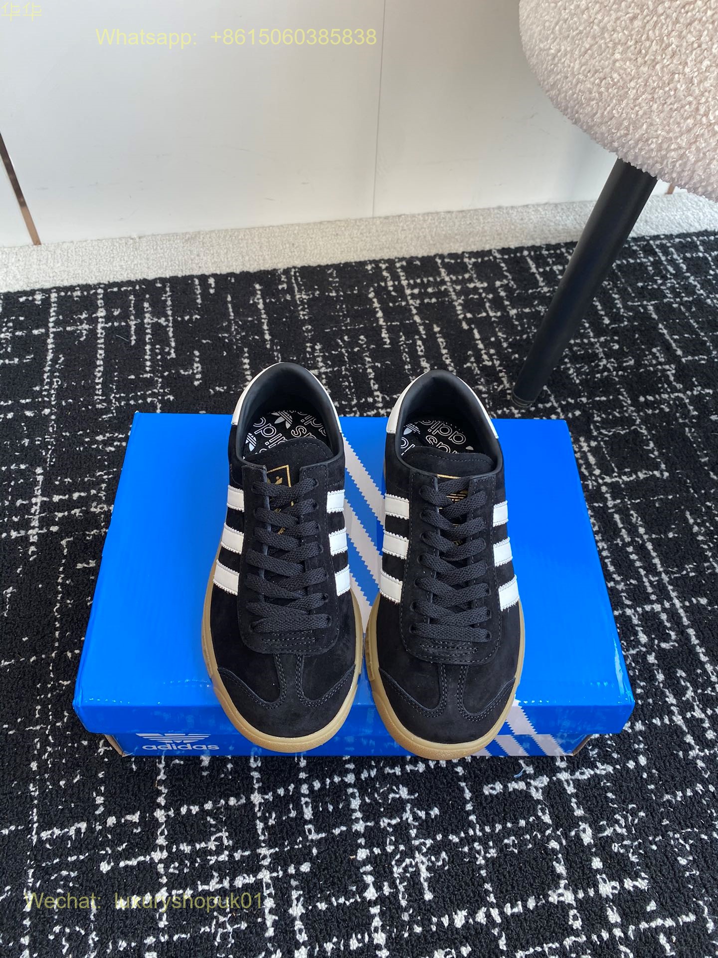 Adidas Hamburg Leather-Trimmed Suede Sneakers trainers Women Shoes