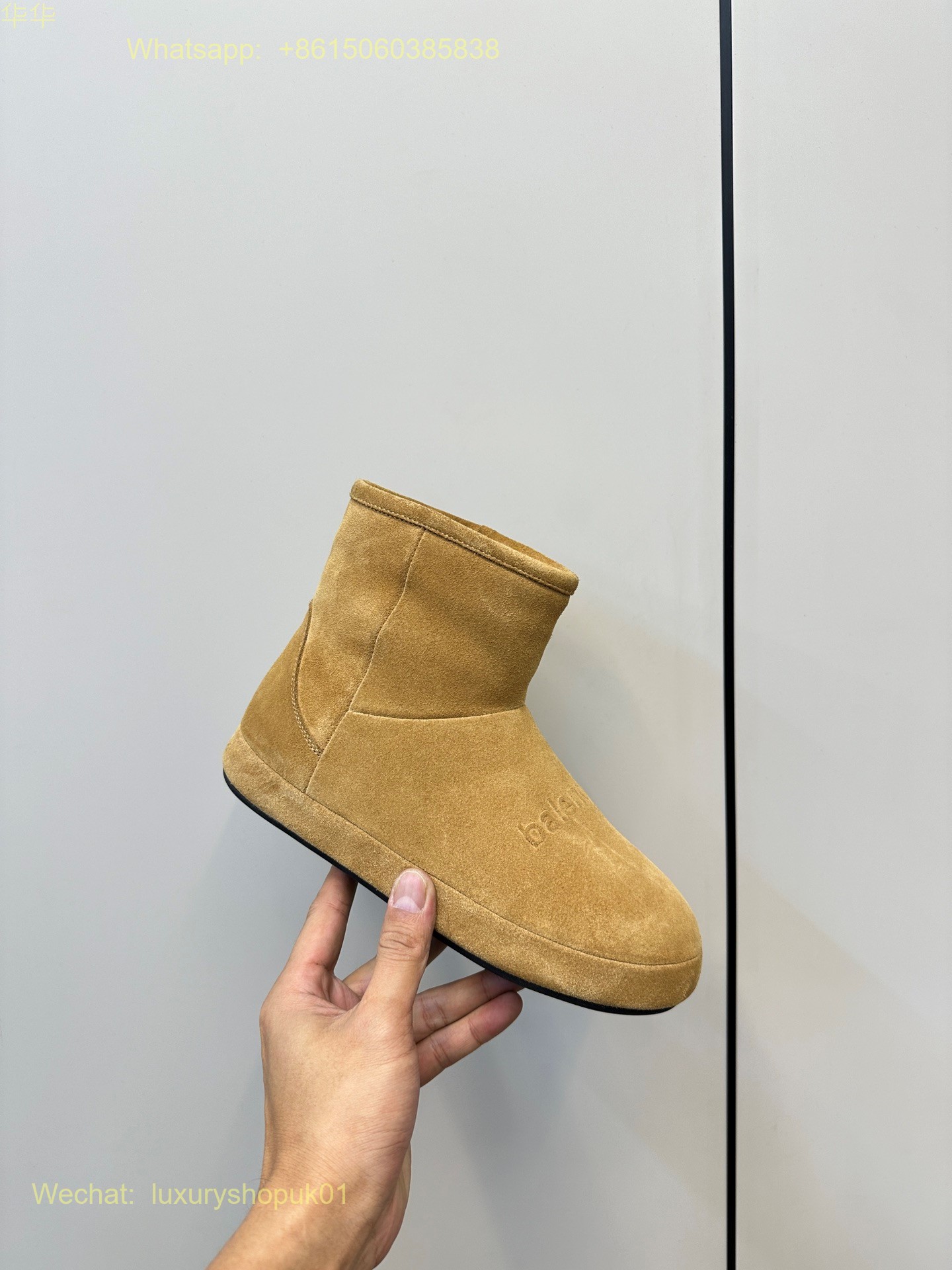 Balenciaga Fur Ankle Boot Women snow Shoes