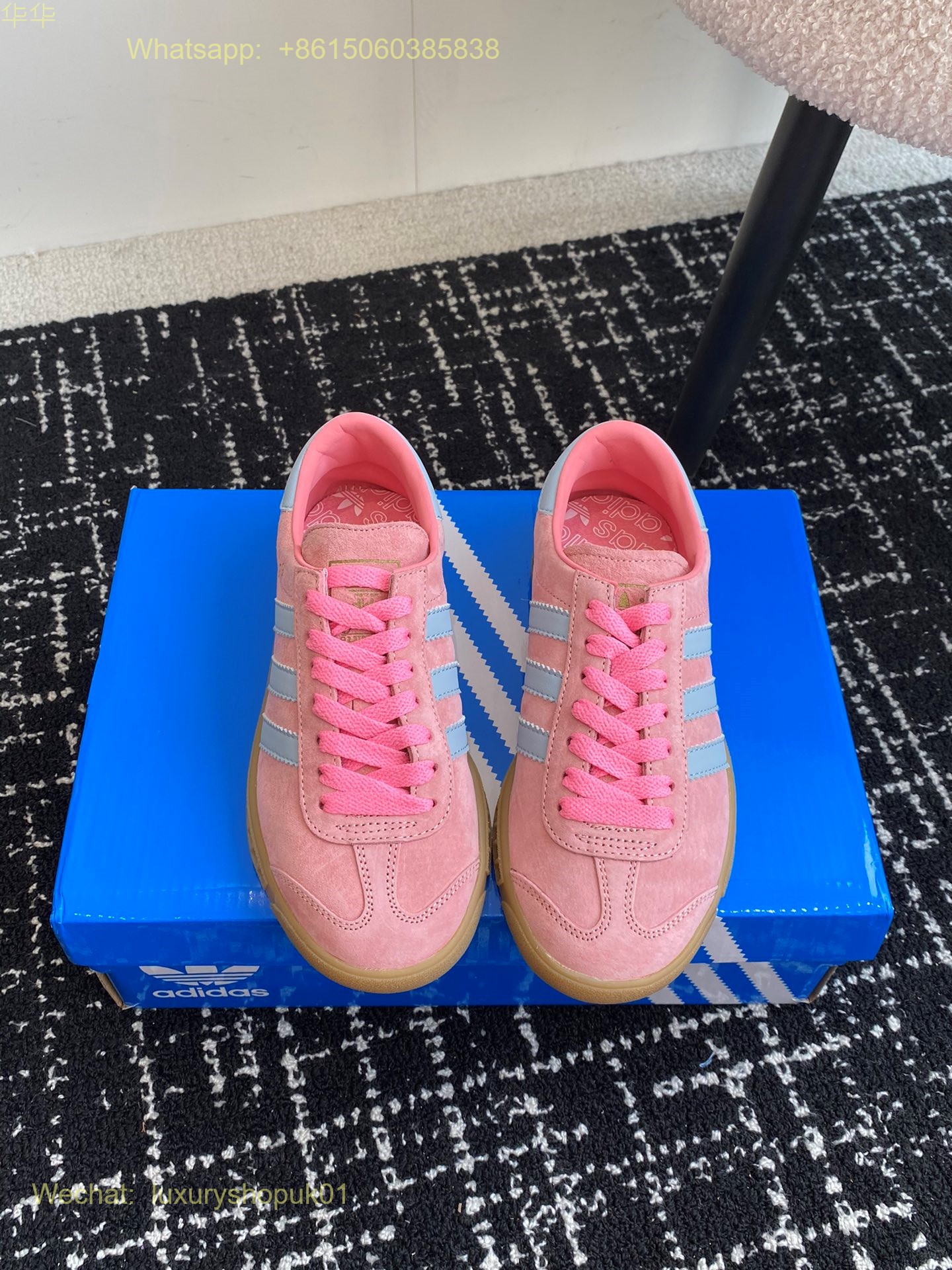 Adidas Hamburg Leather-Trimmed Suede Sneakers trainers Women Shoes