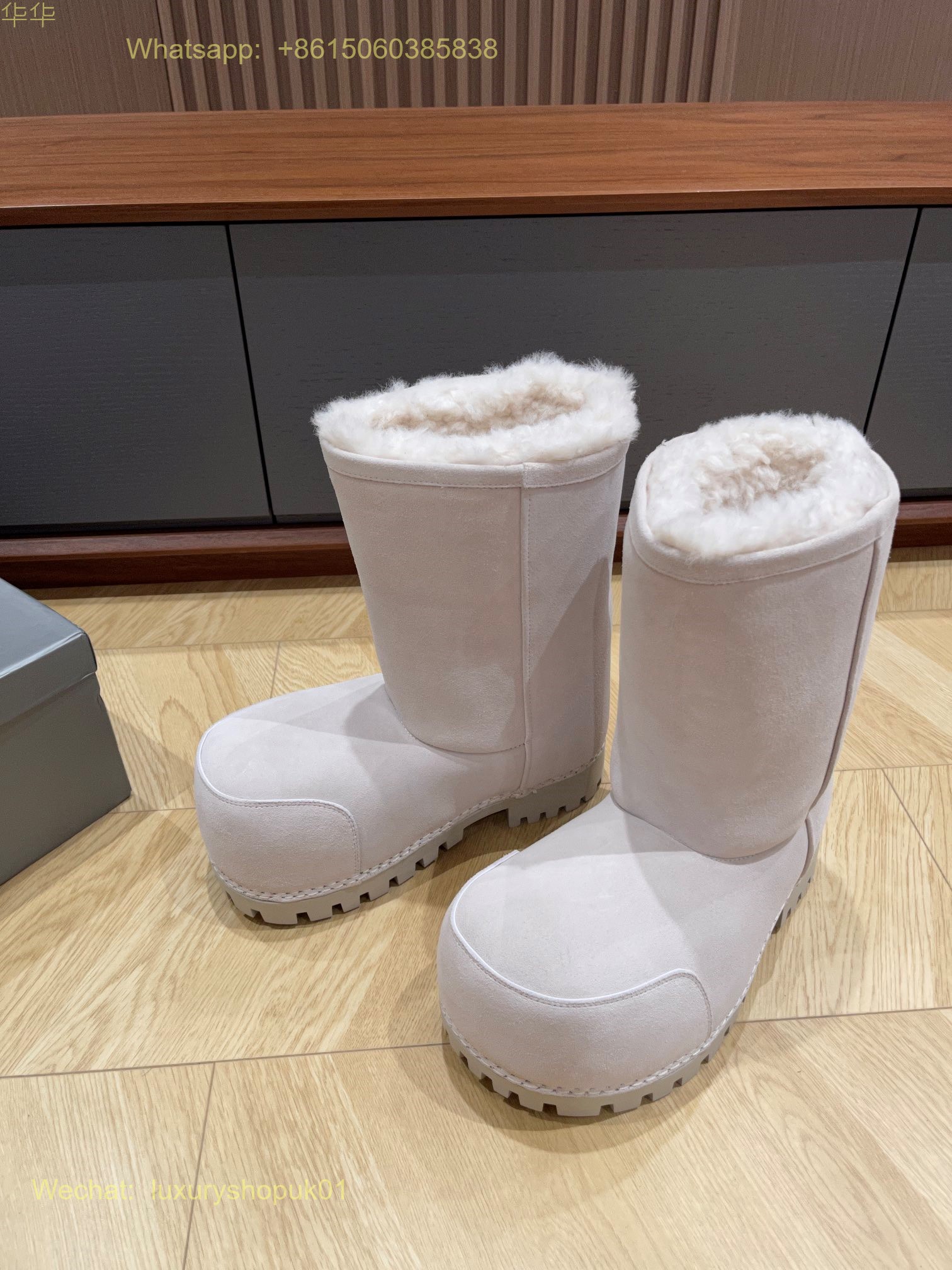 Balenciaga Alaska Fur Low Boot skiwear Mens Women snow Shoes