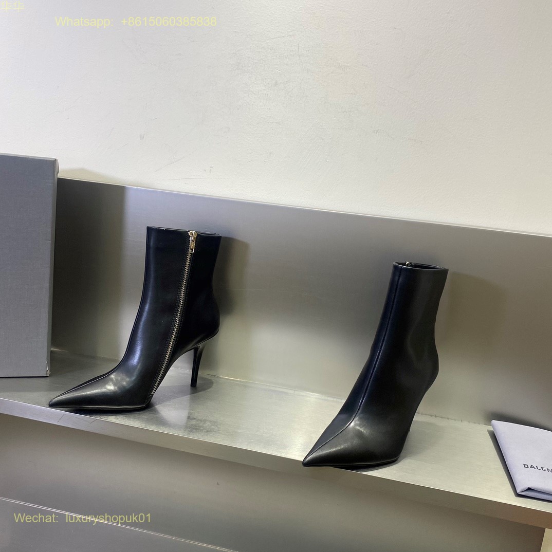 Balenciaga Pointed Toe Ankle Boots High heels Women Shoes