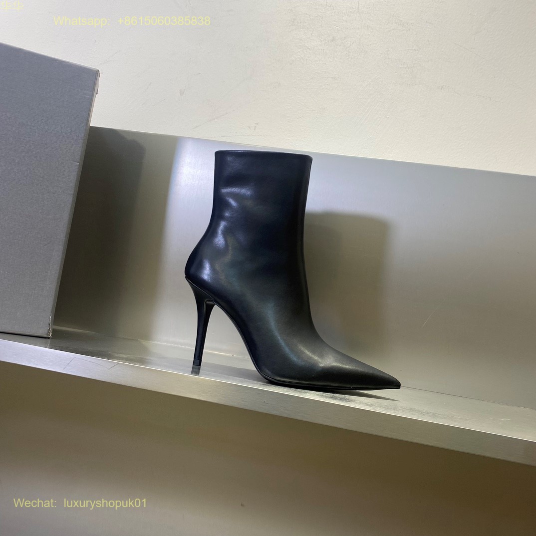 Balenciaga Pointed Toe Ankle Boots High heels Women Shoes