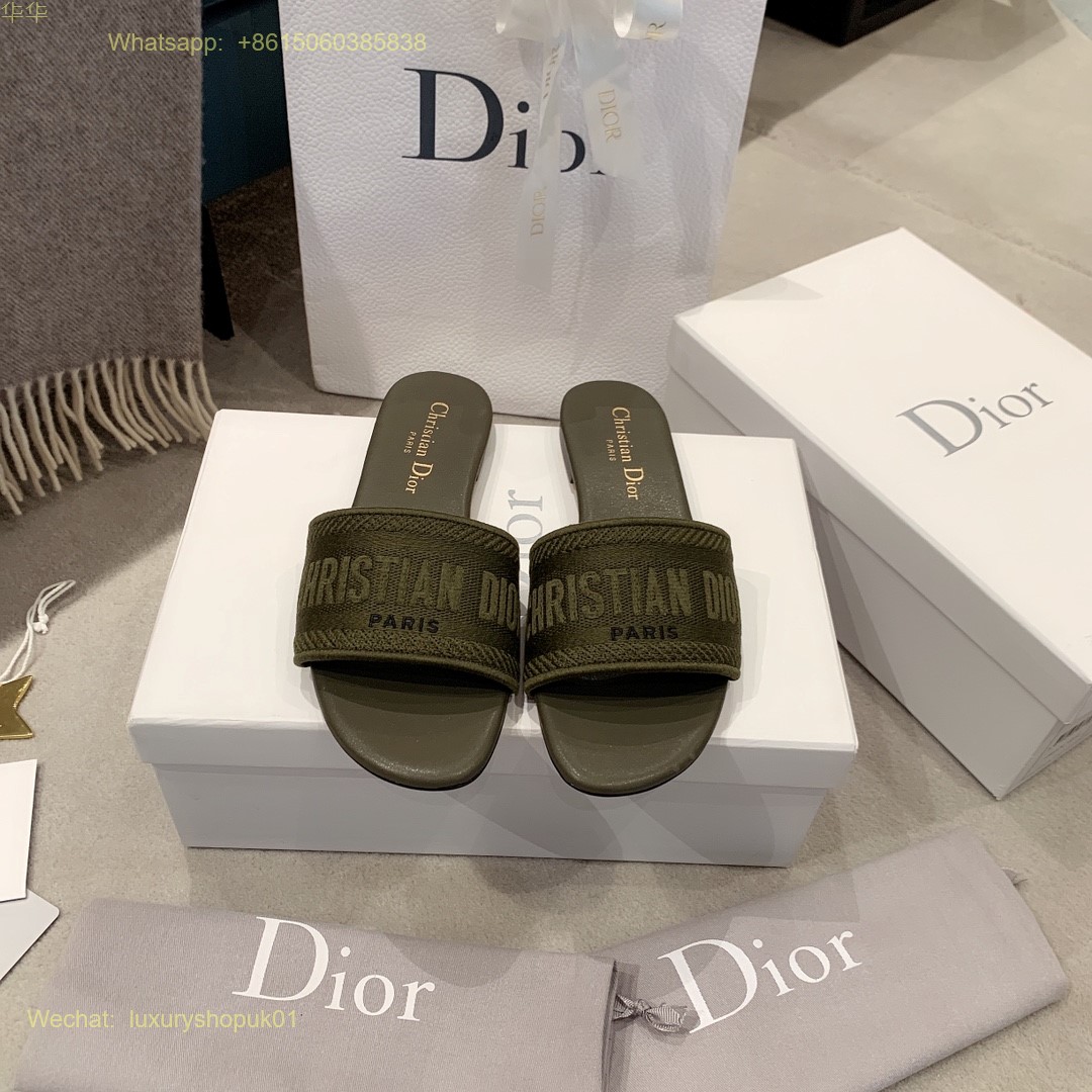 Christian Dior D-Way Slide Sandals Dway Women Shoes