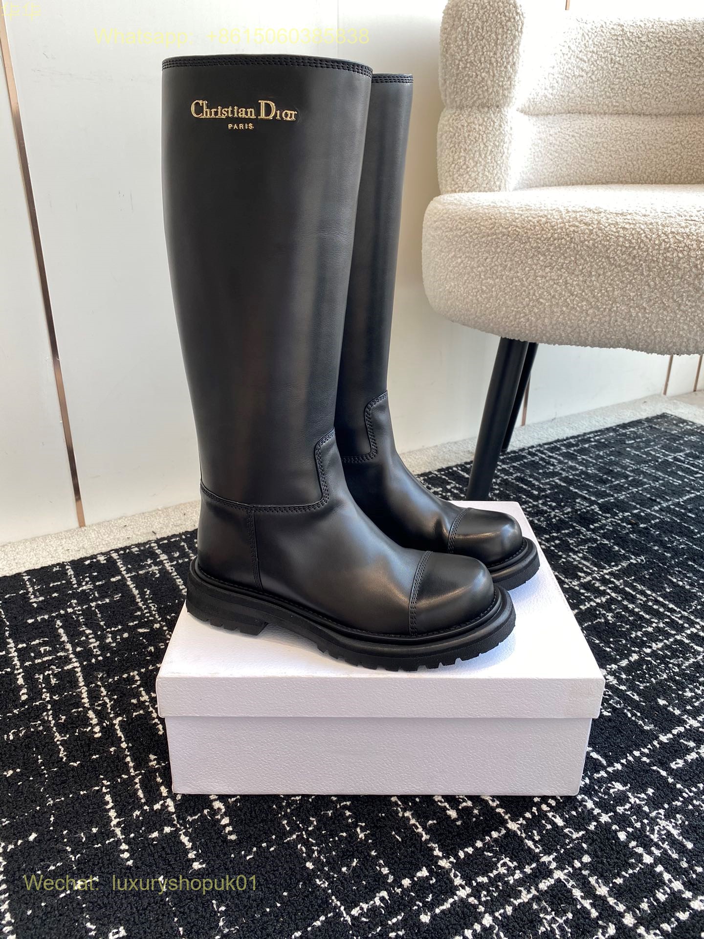 Dior D-Town Boot Knee high Women Shoes