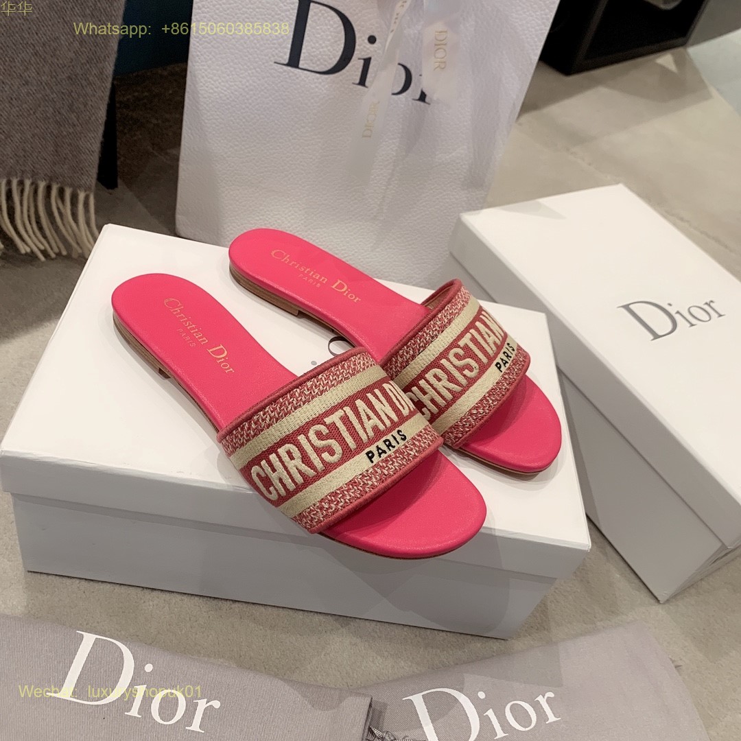 Christian Dior D-Way Slide Sandals Dway Women Shoes