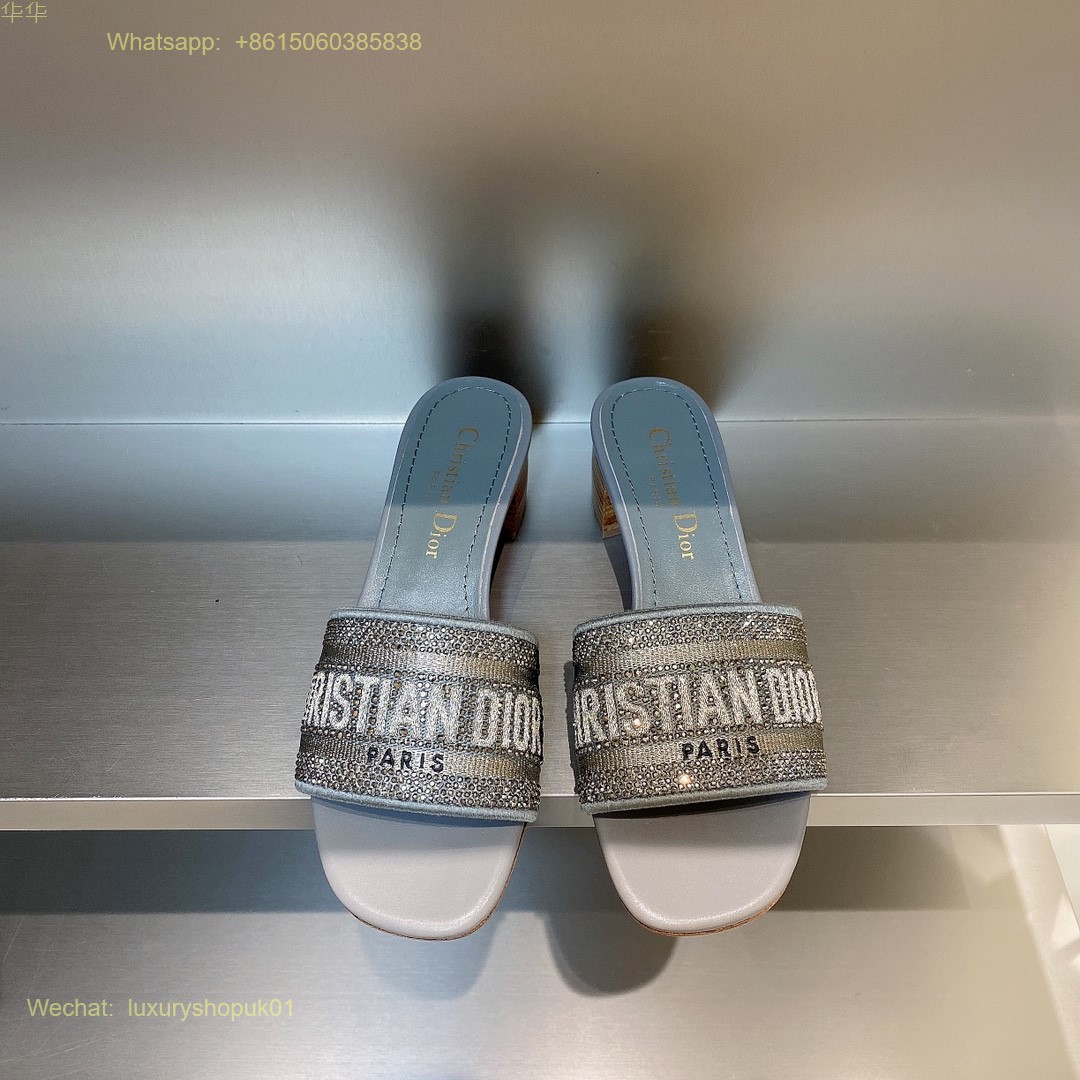 Christian Dior D-Way Slide Sandals Dway Women Shoes