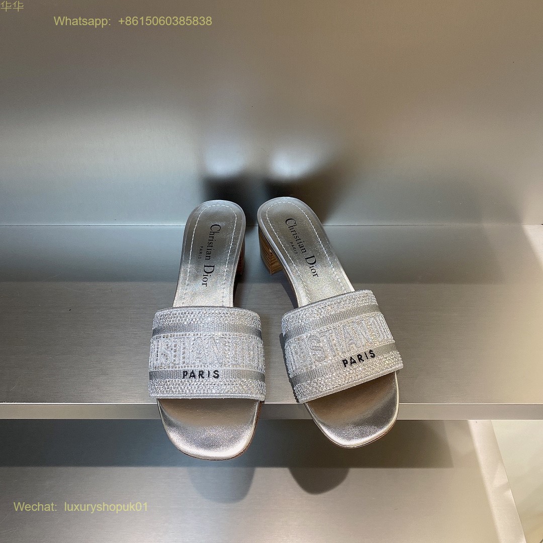 Christian Dior D-Way Slide Sandals Dway Women Shoes