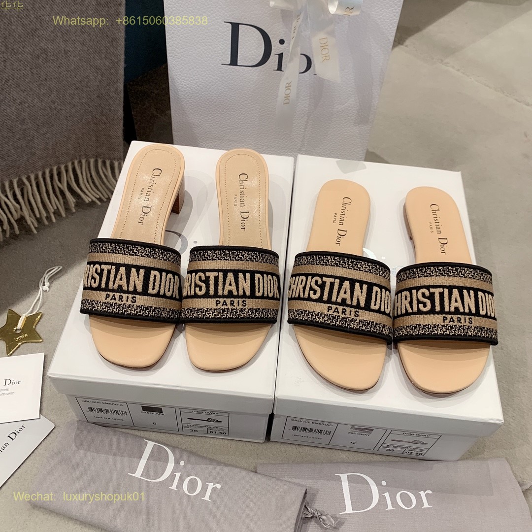 Christian Dior D-Way Slide Sandals Dway Women Shoes