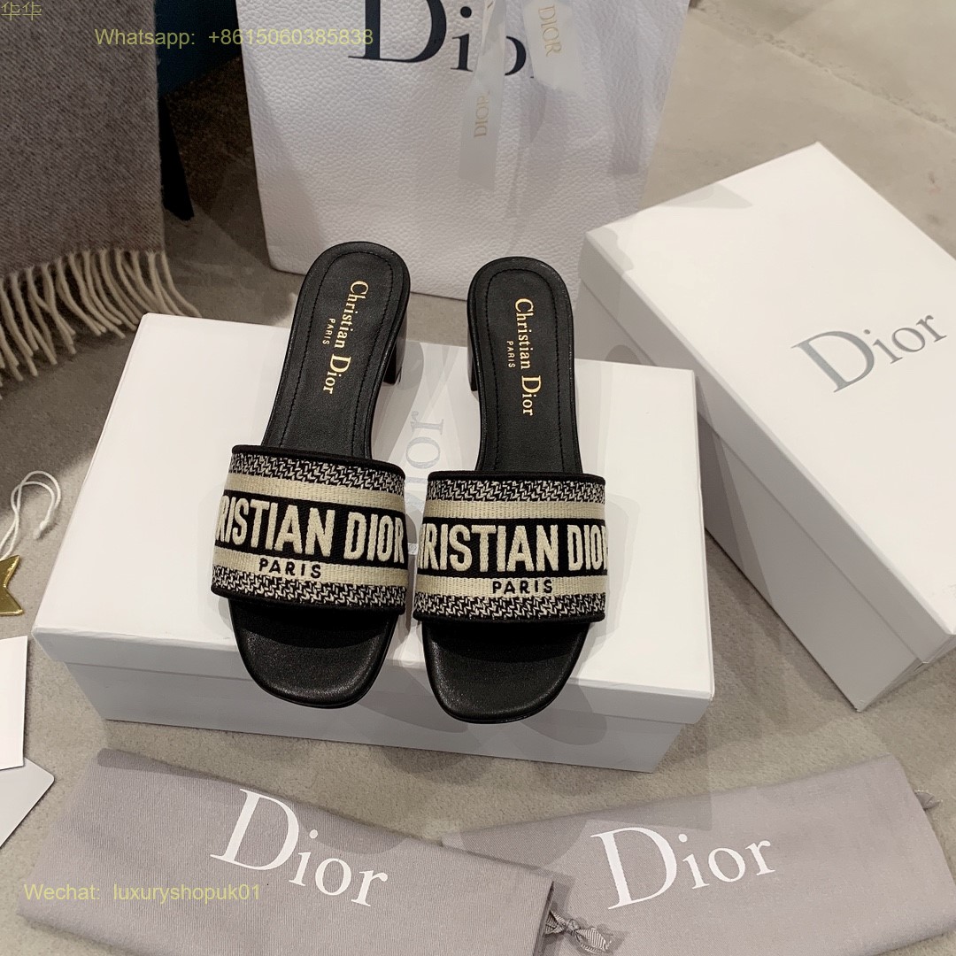 Christian Dior D-Way Slide Sandals Dway Women Shoes