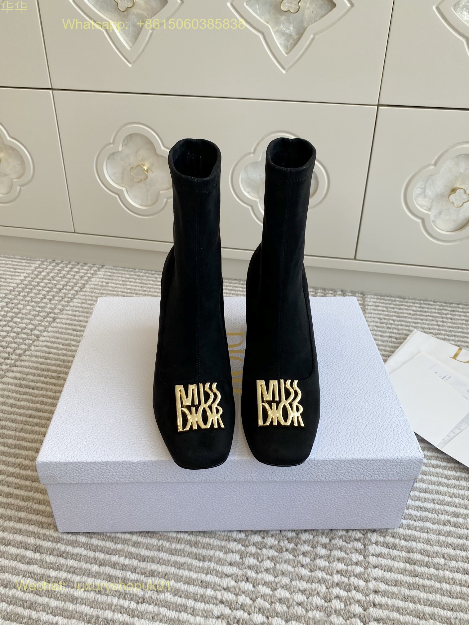 Dior Icon Heeled Ankle Boot Miss Dior Women Shoes