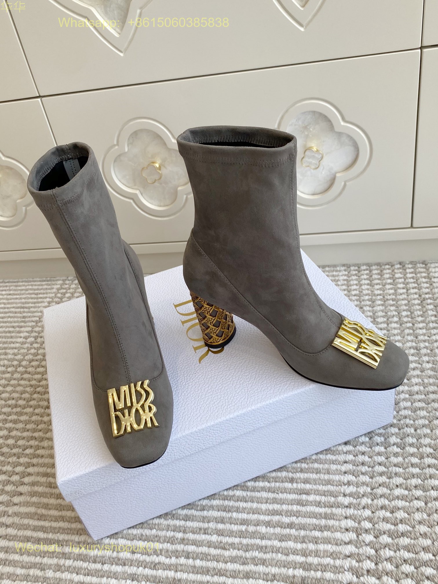 Dior Icon Heeled Ankle Boot Miss Dior Women Shoes