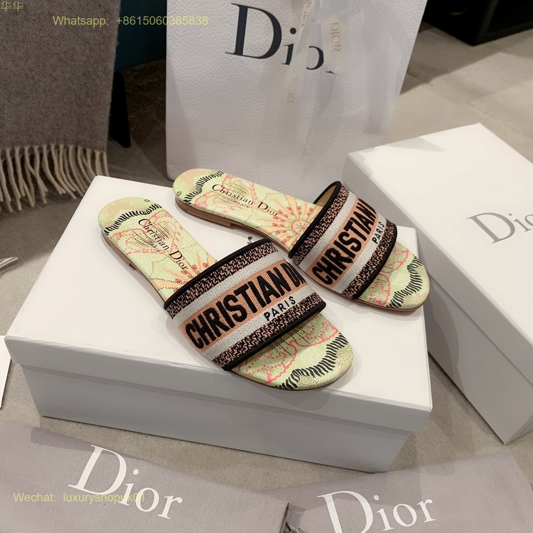 Christian Dior D-Way Slide Sandals Dway Women Shoes