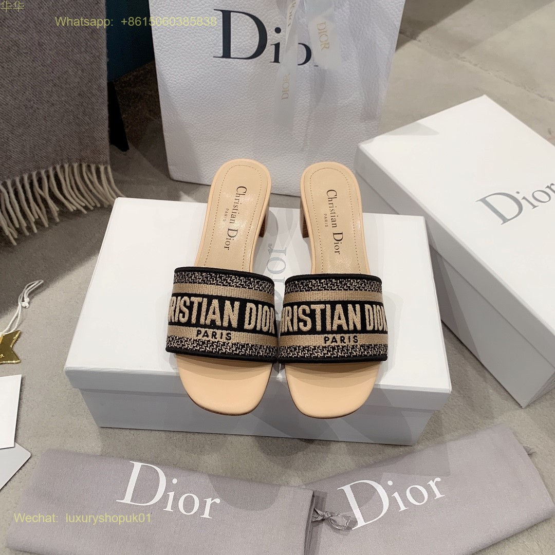 Christian Dior D-Way Slide Sandals Dway Women Shoes