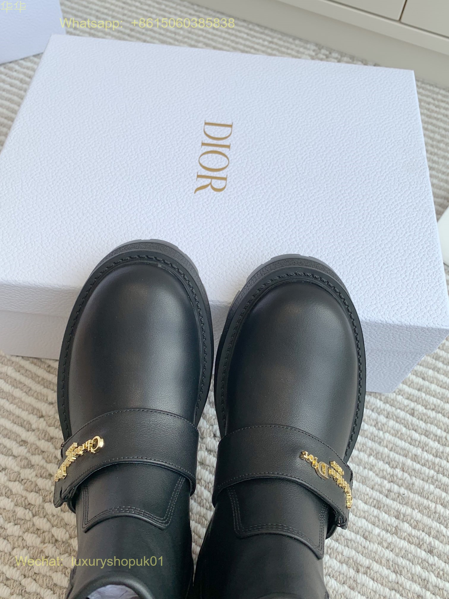 Dior D-Quest black leather ankle boots Women Shoes
