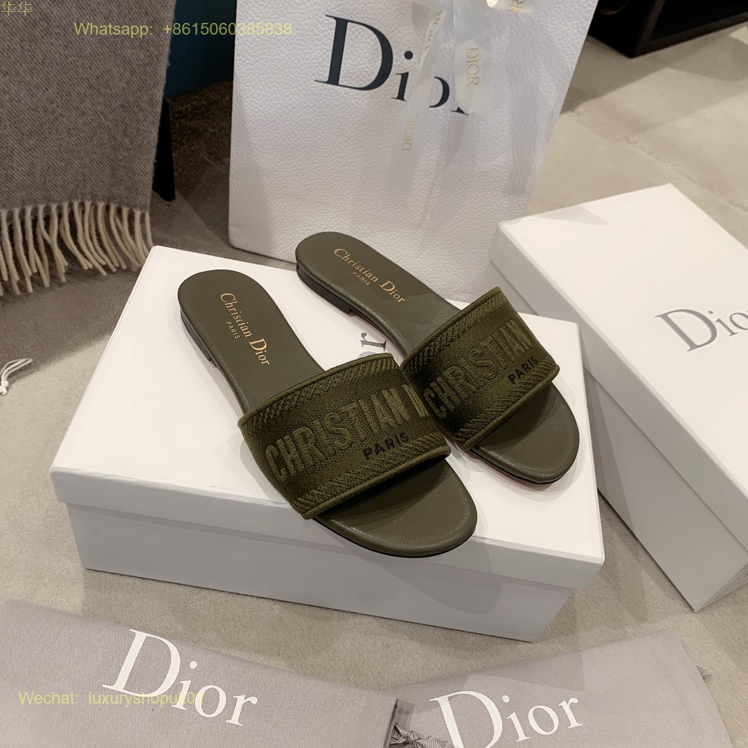 Christian Dior D-Way Slide Sandals Dway Women Shoes