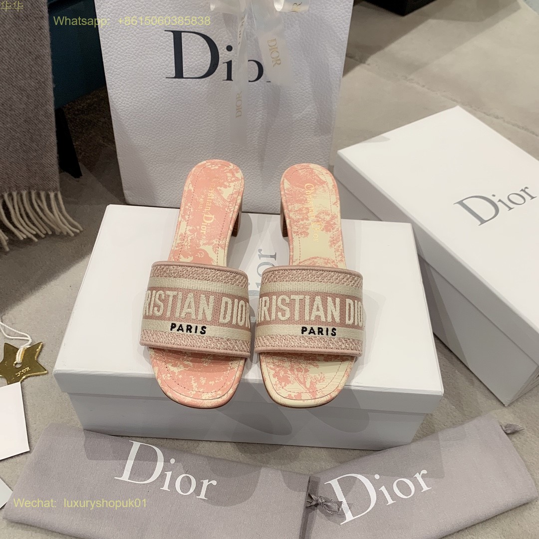 Christian Dior D-Way Slide Sandals Dway Women Shoes