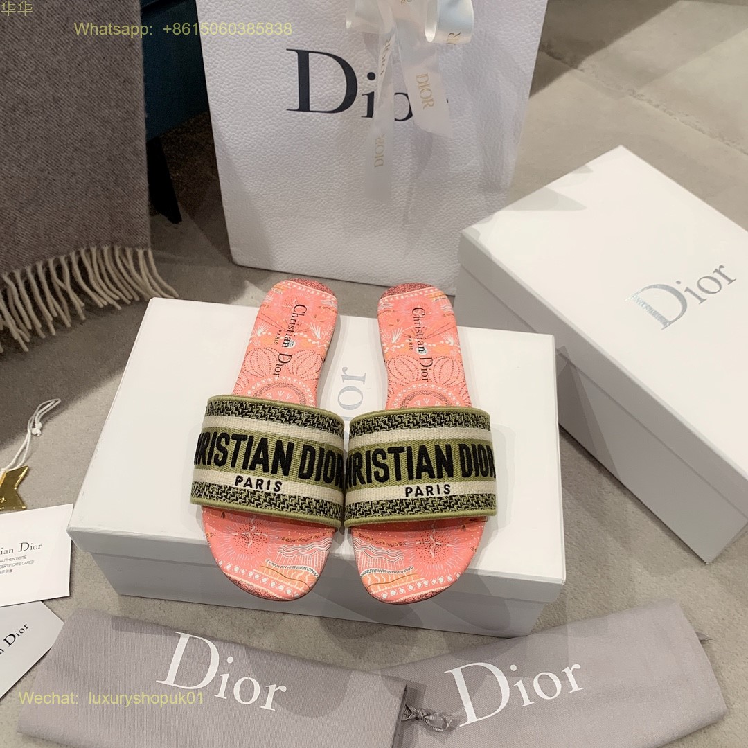 Christian Dior D-Way Slide Sandals Dway Women Shoes