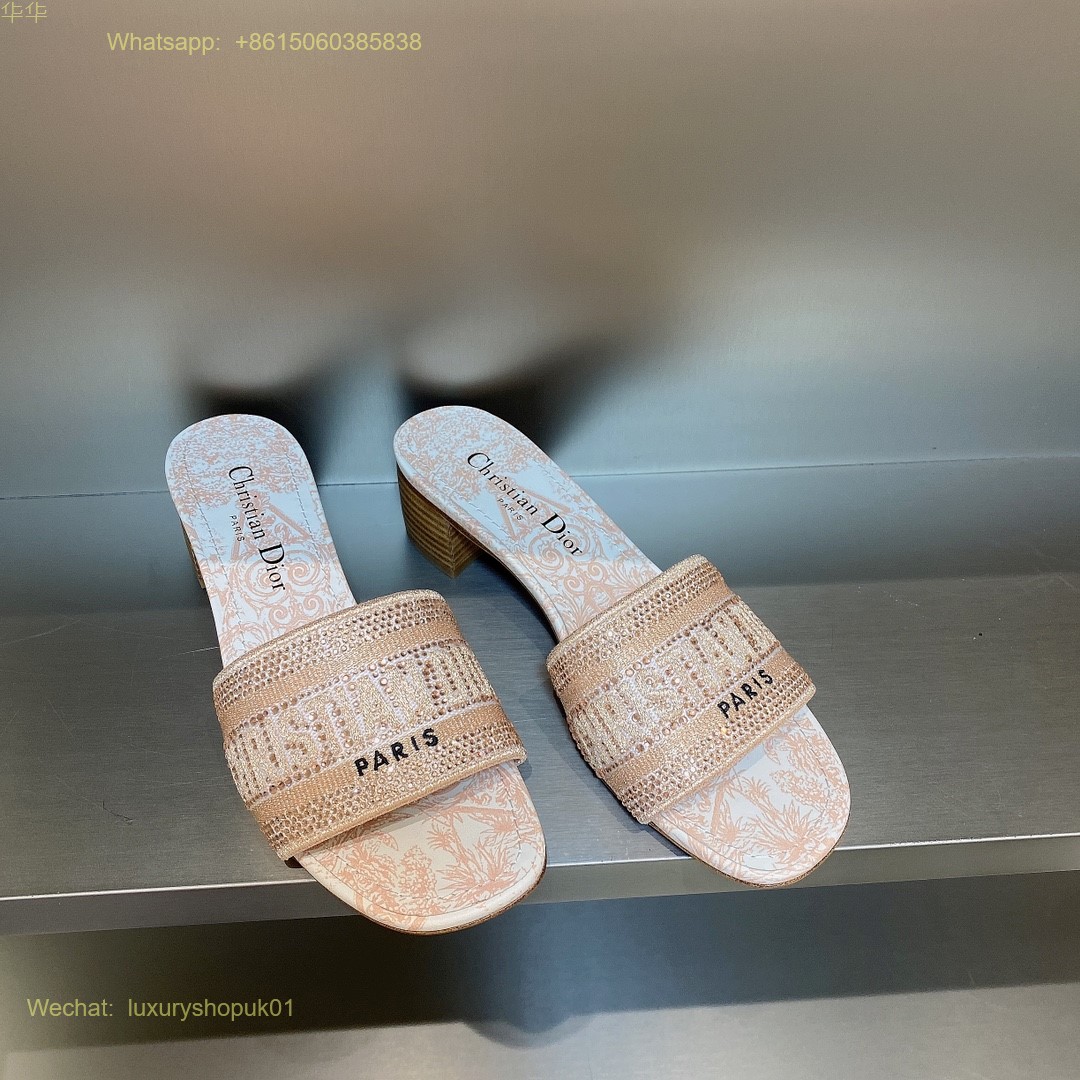 Christian Dior D-Way Slide Sandals Dway Women Shoes