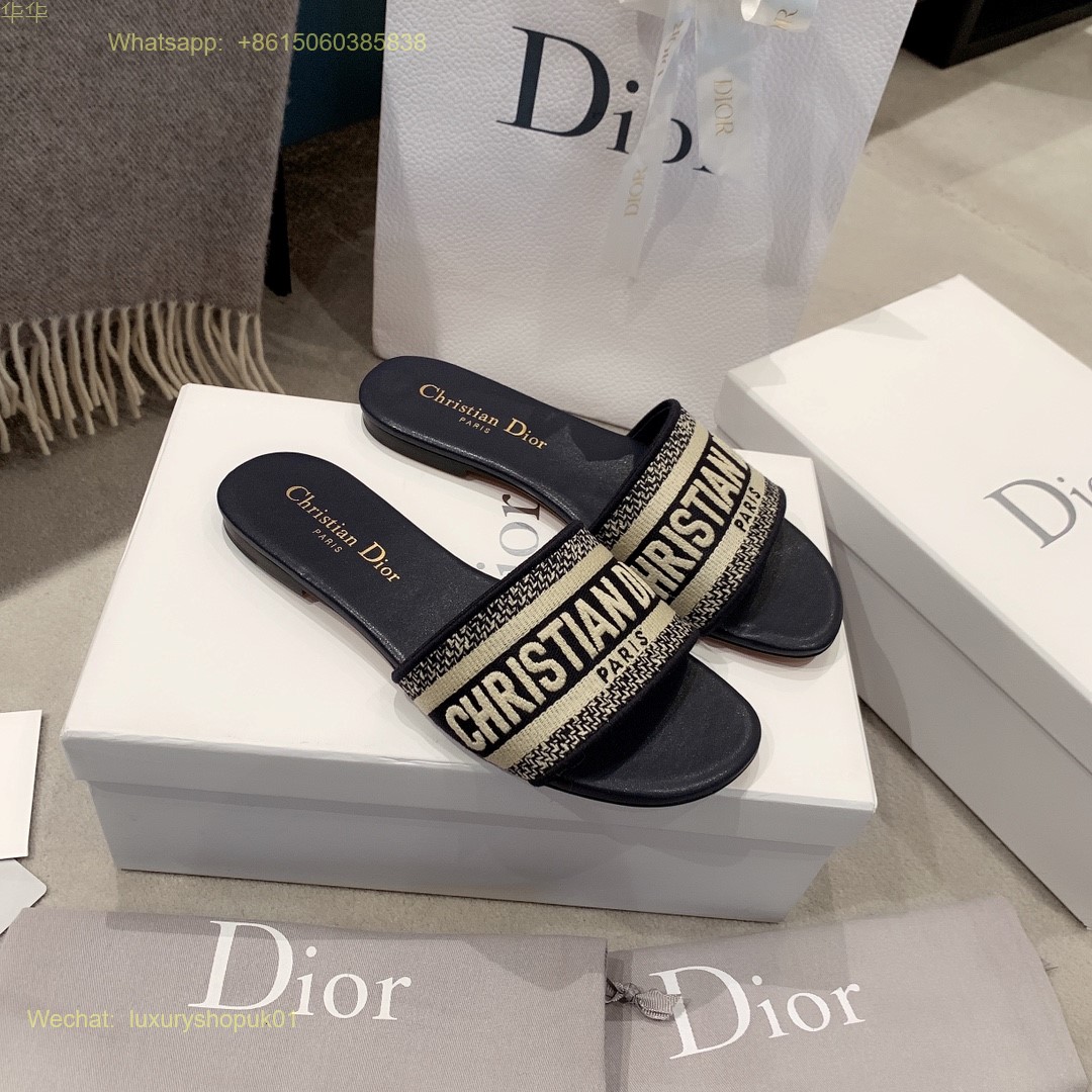 Christian Dior D-Way Slide Sandals Dway Women Shoes